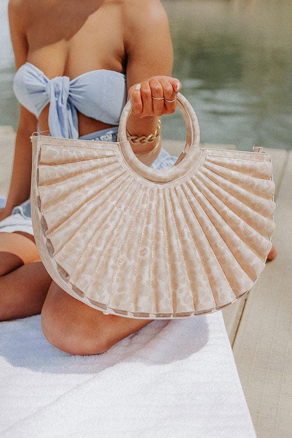 Leopard Chic Faux Leather Tote In Champagne Product Image