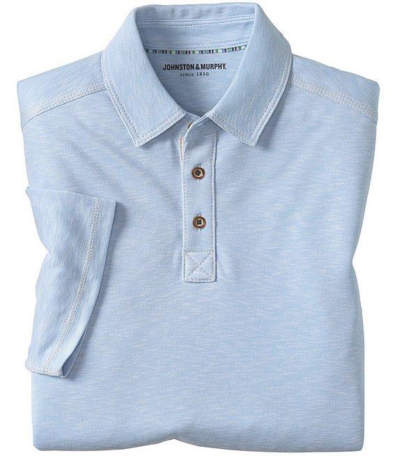Johnston & Murphy Vintage Slub Short Sleeve Polo Shirt Product Image