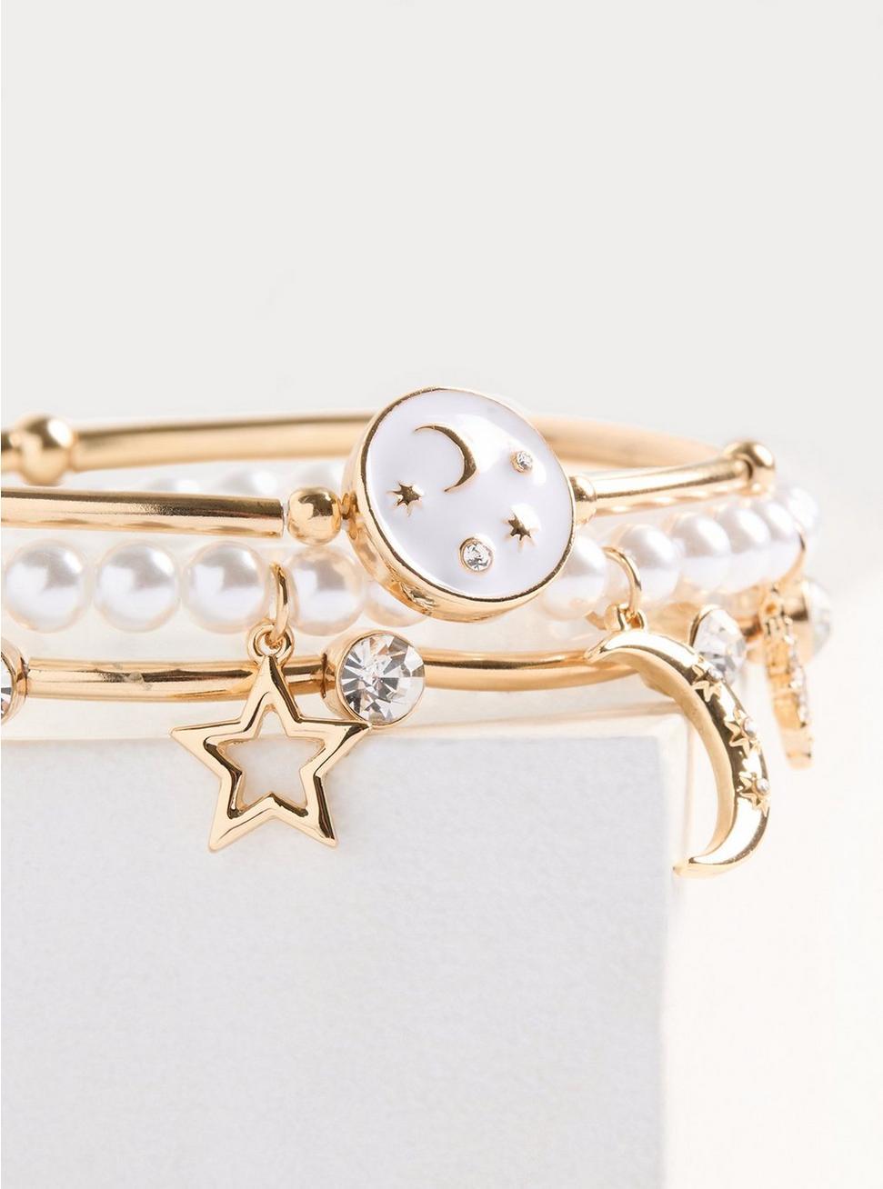 Celestial Pearl Stretch Bracelet Set Product Image