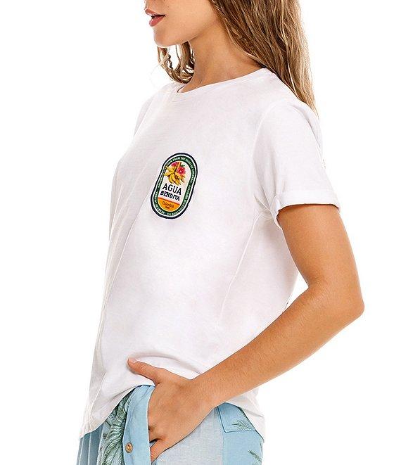 Agua Bendita Gea Ventura Embroidered Crew Neck Short Sleeve Tee Shirt Product Image
