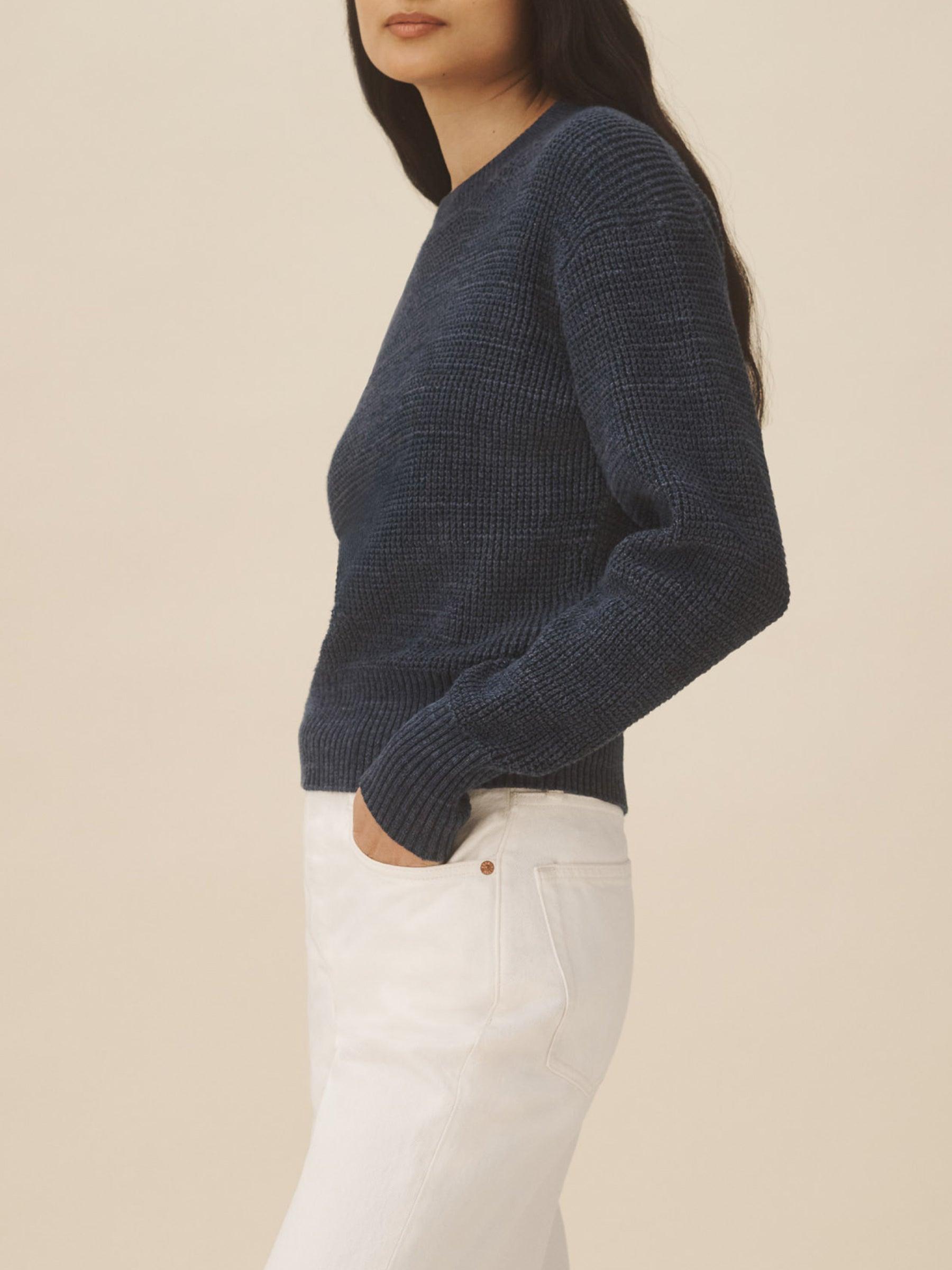 Marled Navy Heather Seafarer Shrunken Crew Product Image