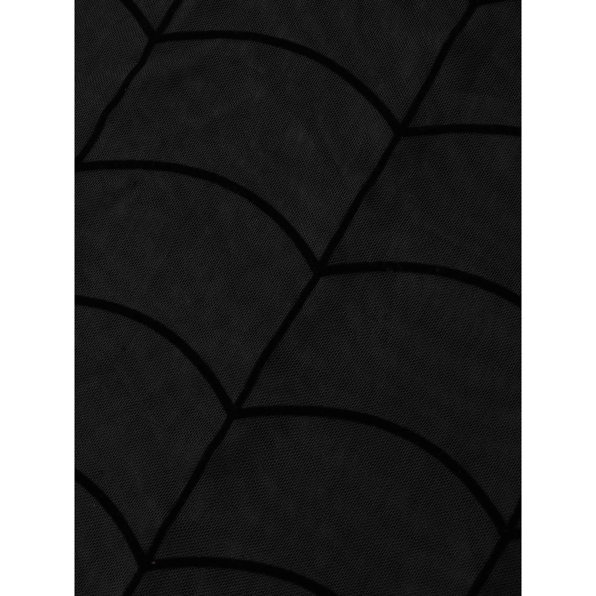 Plus Size Spider Web Textured Two-Piece Tank Style Dress Black Women Cocktail Texture Party Curvy Bloomchic 18-20/2X Product Image