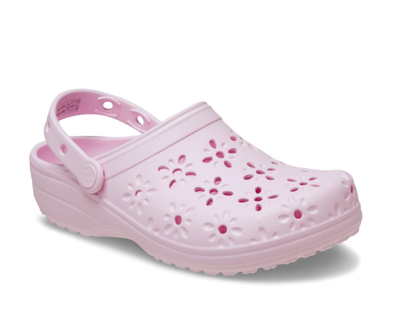 Women's Crocs Classic Floral Cutout Clogs Product Image