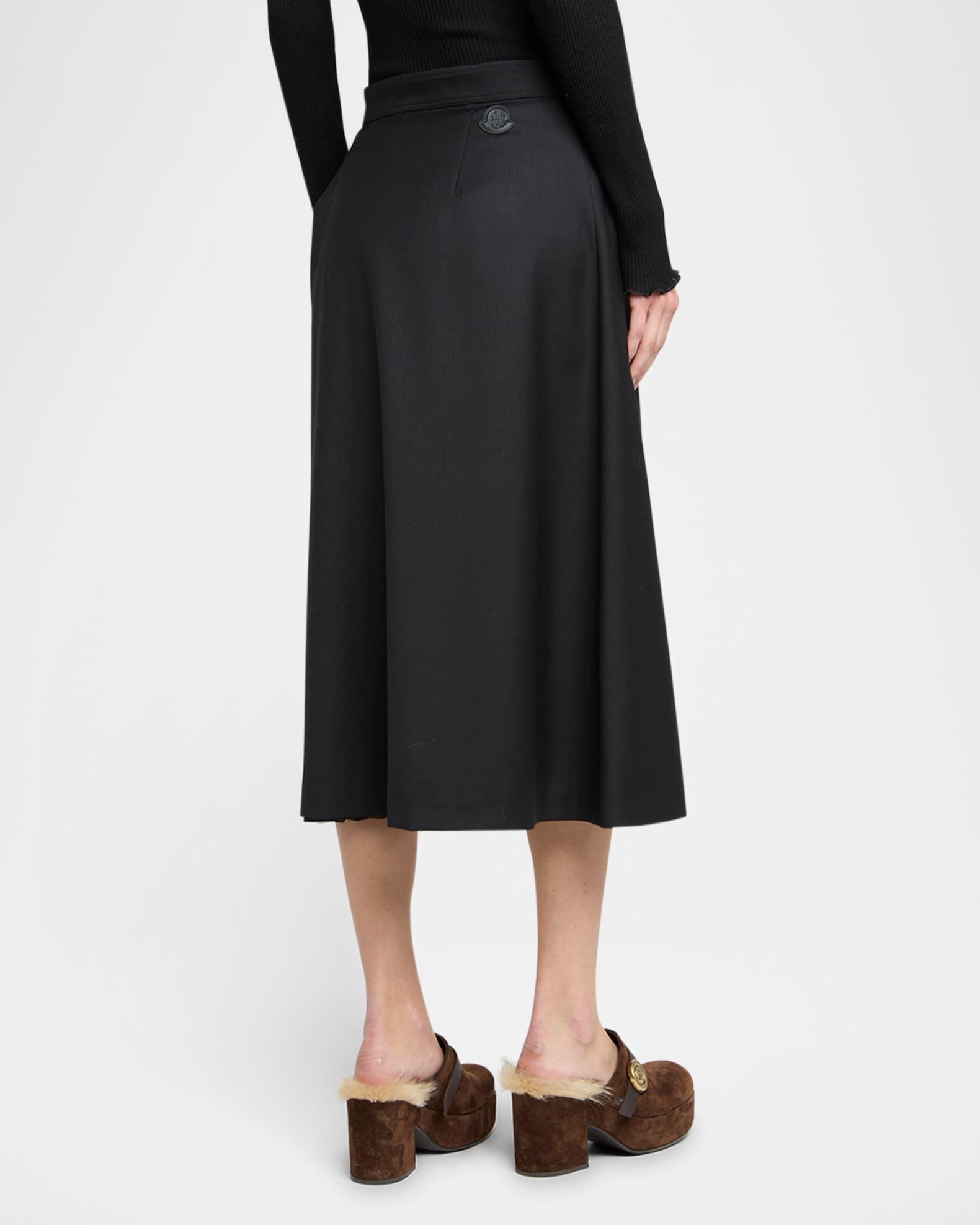 Pleated Midi Wrap Skirt Product Image