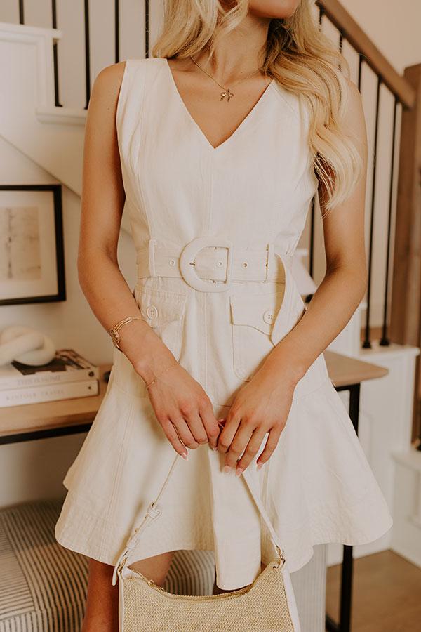 Sunlit Splendor Mini Dress in French Vanilla Product Image