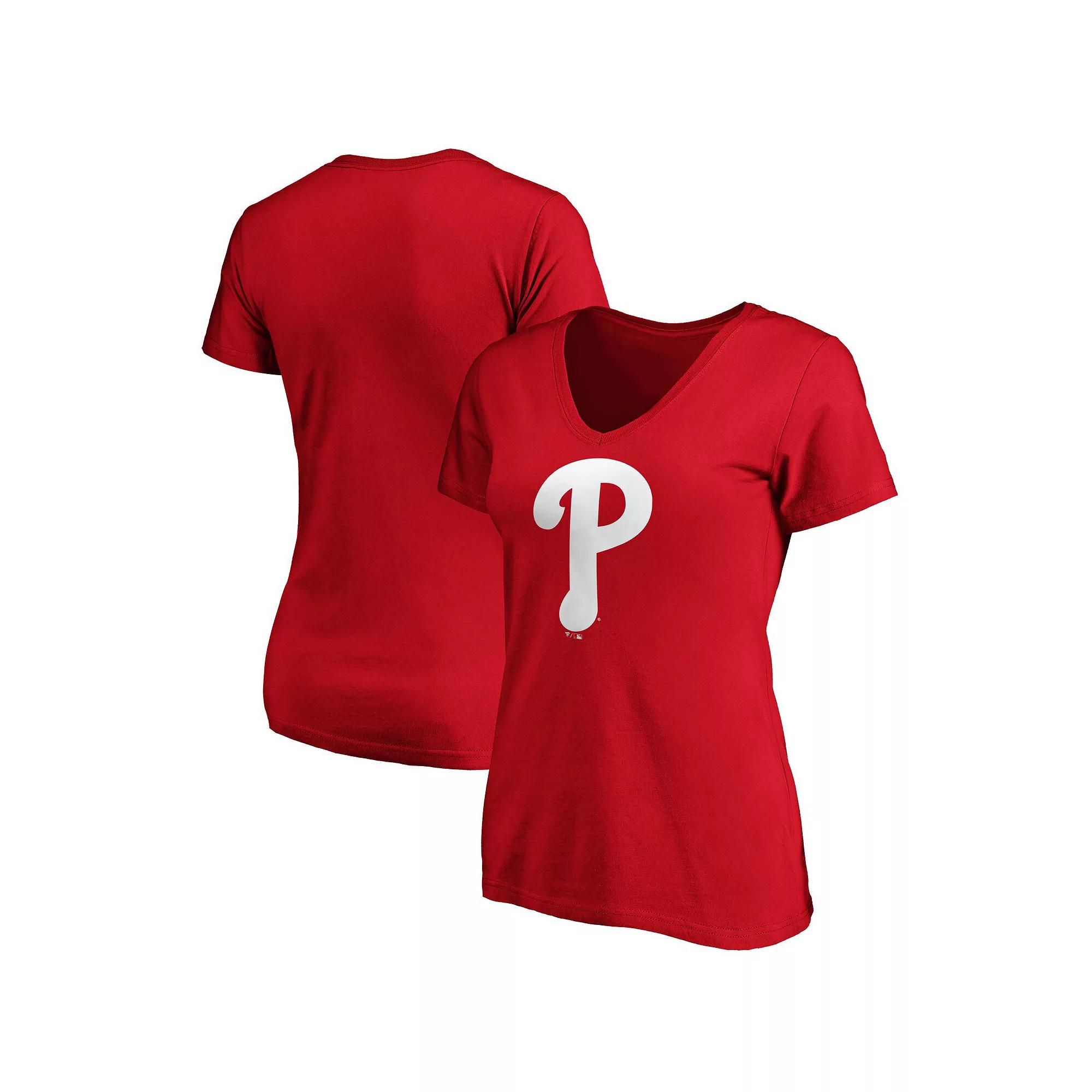 Women's Fanatics Branded Heathered Charcoal Chicago White Sox Team Logo Lockup V-Neck T-Shirt,  Product Image