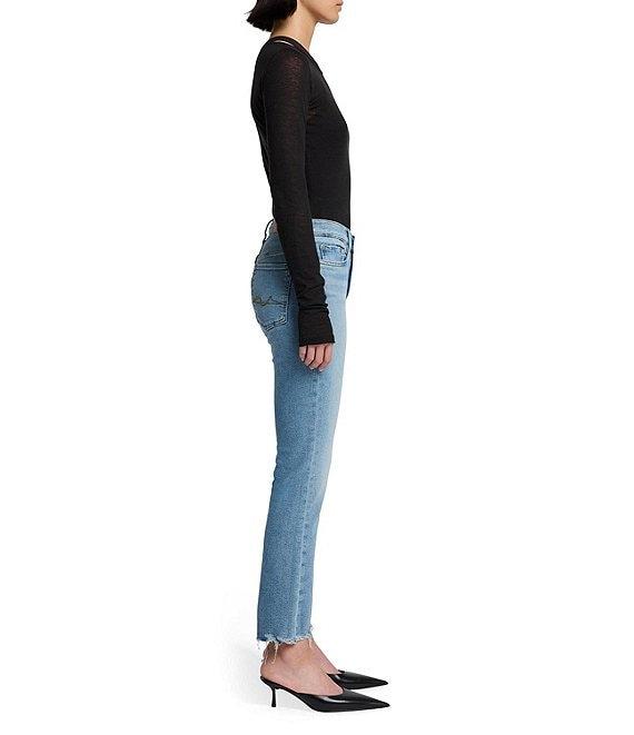 7 For All Mankind Daisy Mid Rise Bootleg Ankle Length Denim Jeans Product Image