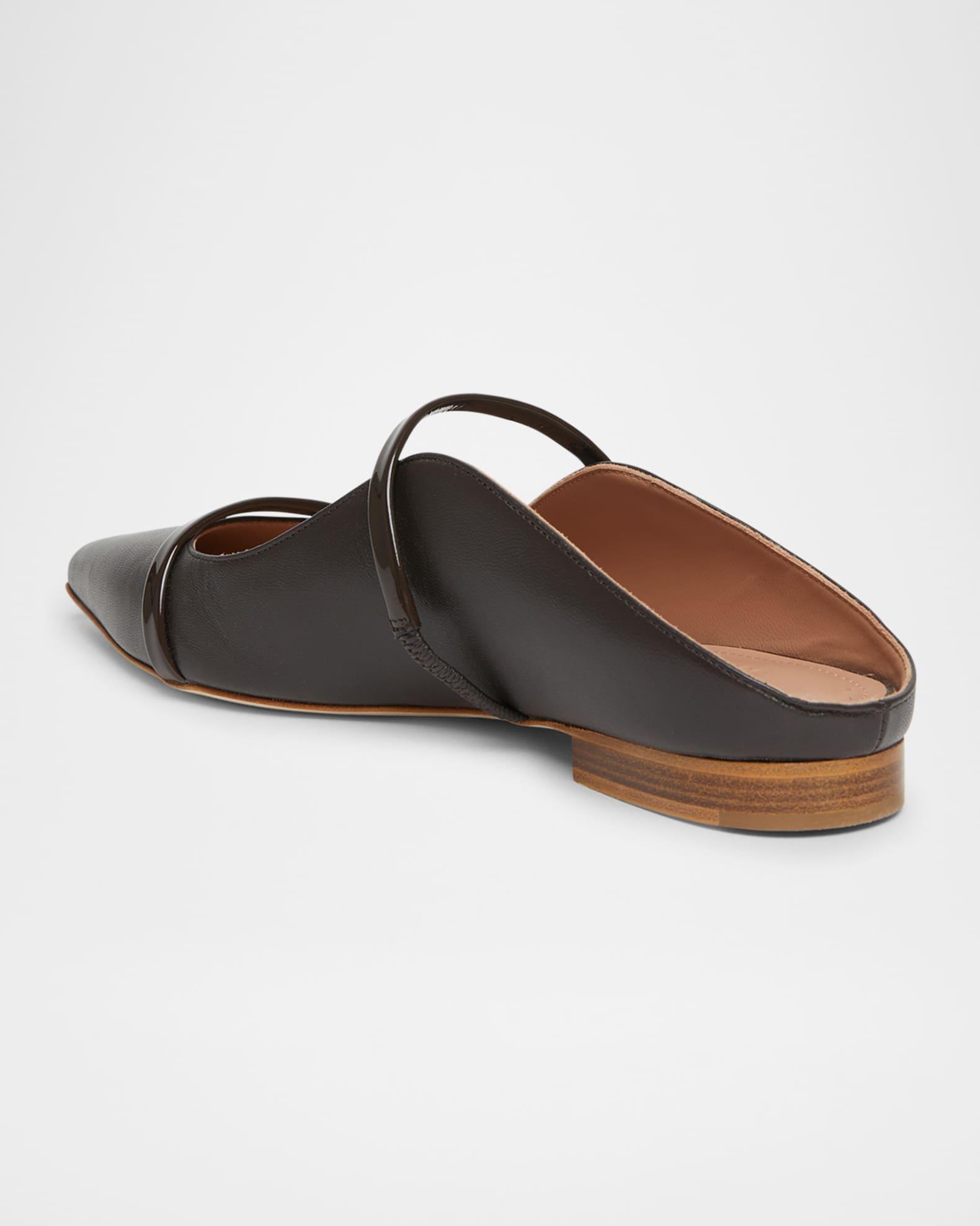 Maureen Leather Dual-Band Ballerina Mules Product Image