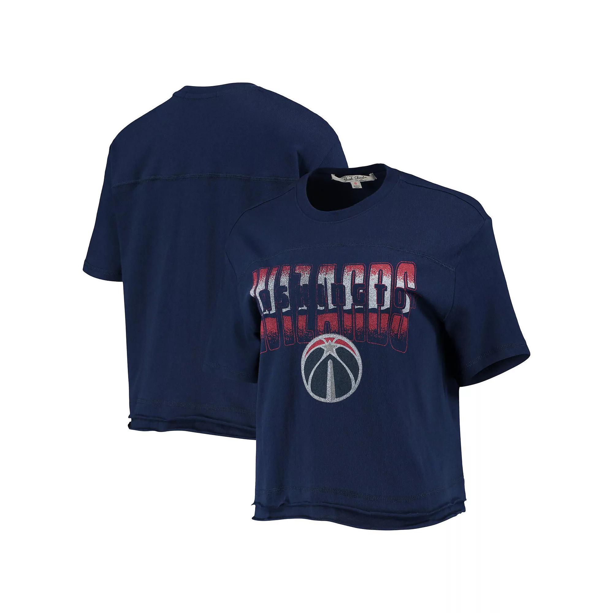 Women's Junk Food Navy Washington Wizards Gradient Crop Top,  Product Image