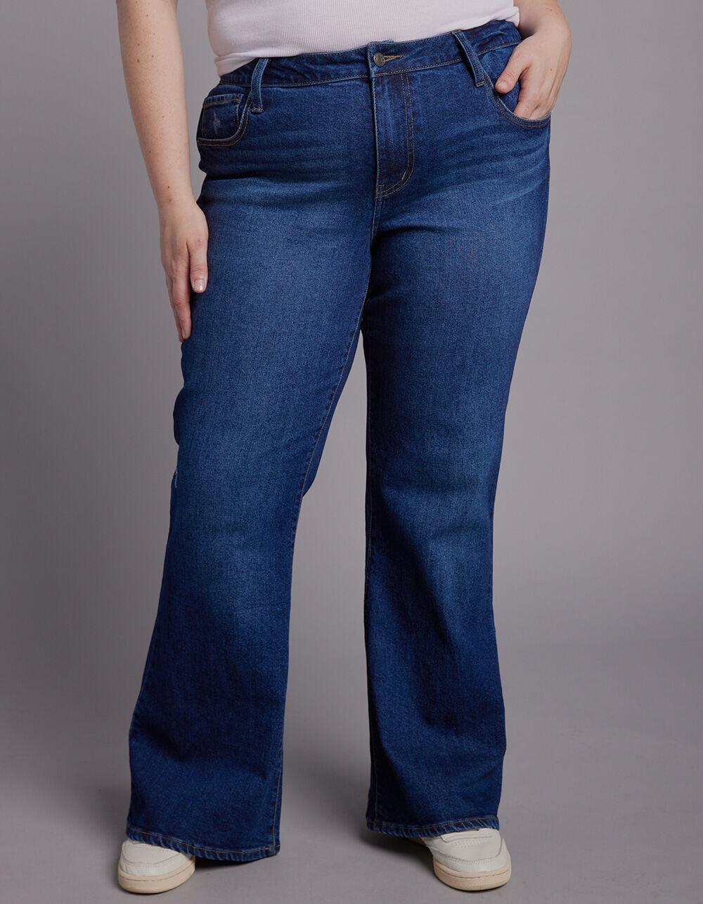RSQ Womens Low Rise Flare Jeans - MEDIUM WASH Product Image