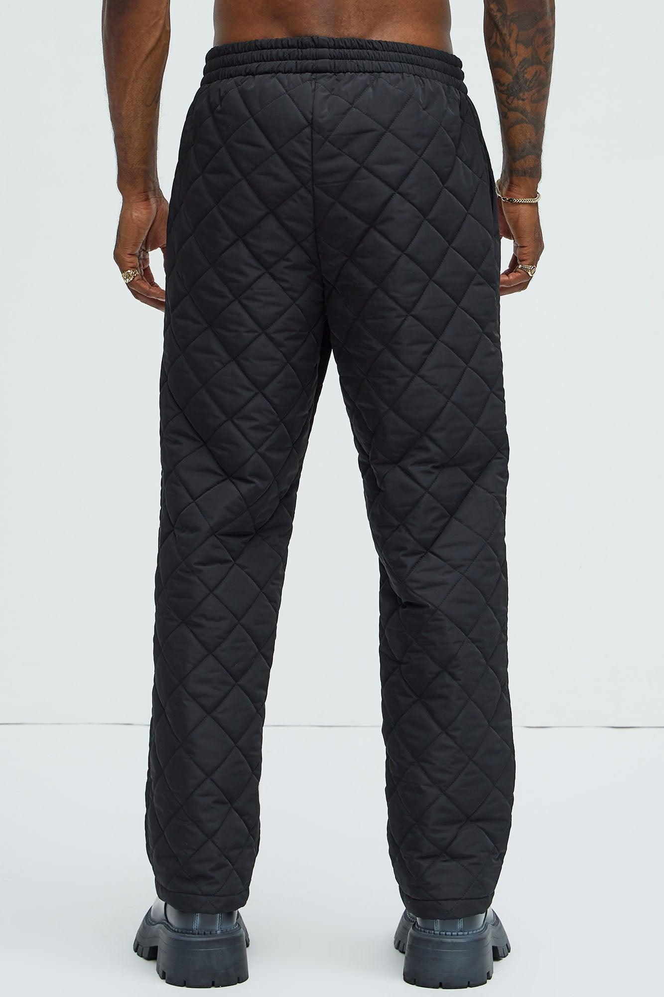 Deebo Straight Quilted Pants - Black Product Image