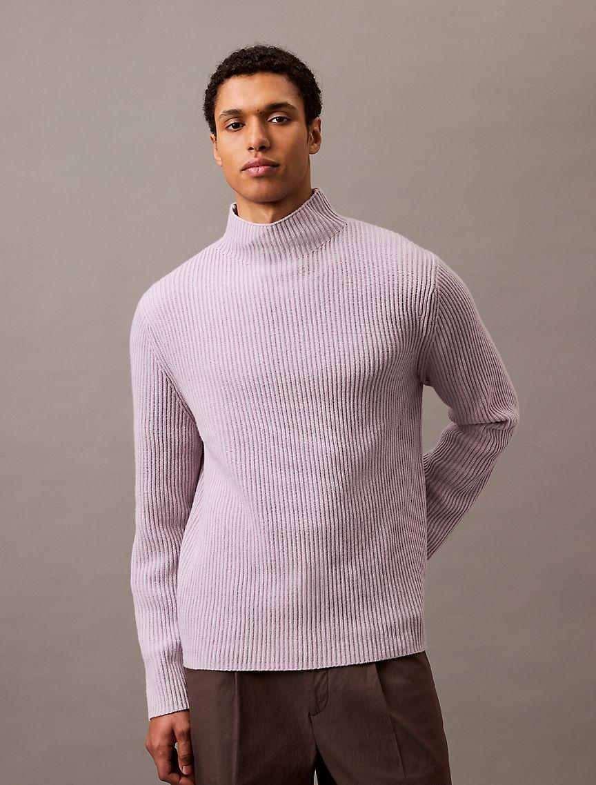 Wool Blend Mock Neck Sweater Product Image