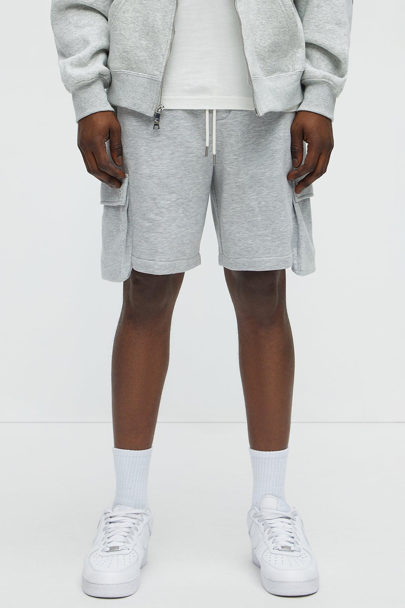 Tyson Secure Cargo Relaxed Shorts - Heather Grey Male Product Image