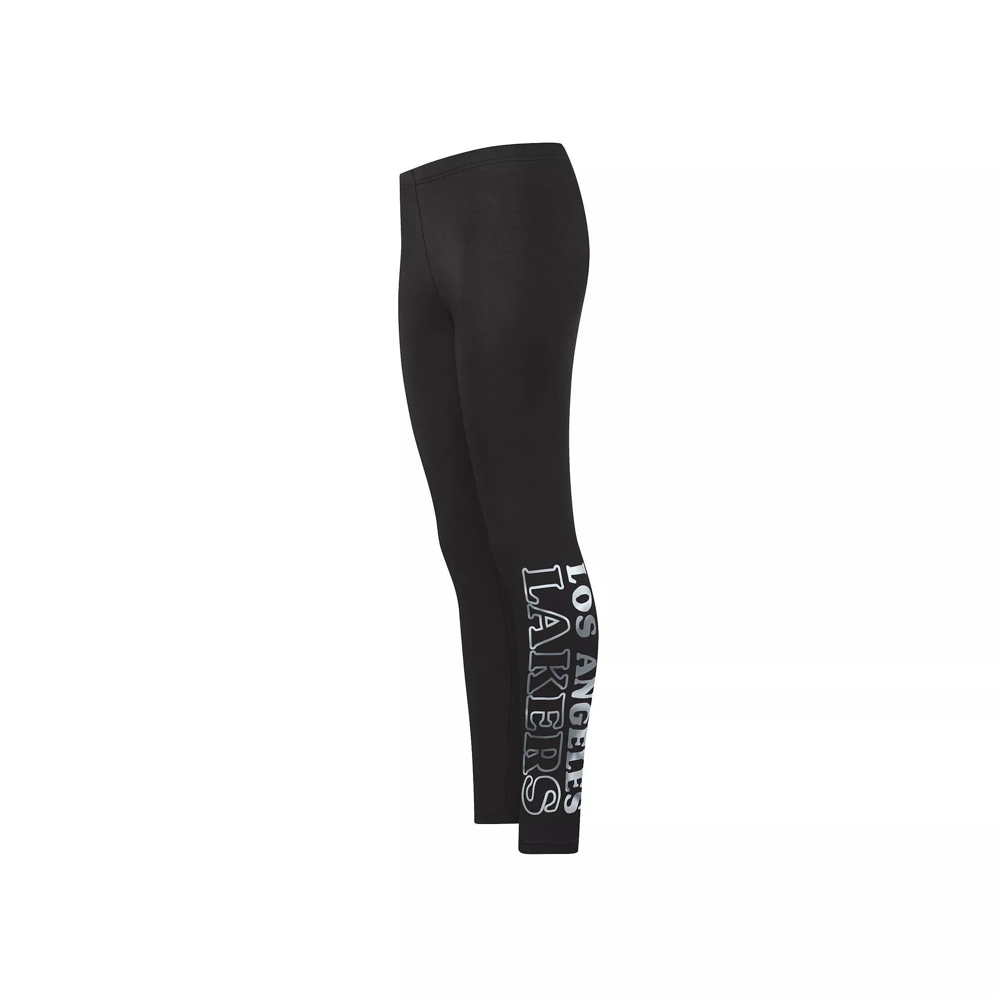 Women's G-III Sports by Carl Banks Black Los Angeles Lakers Stadium Leggings, Size: Small Product Image