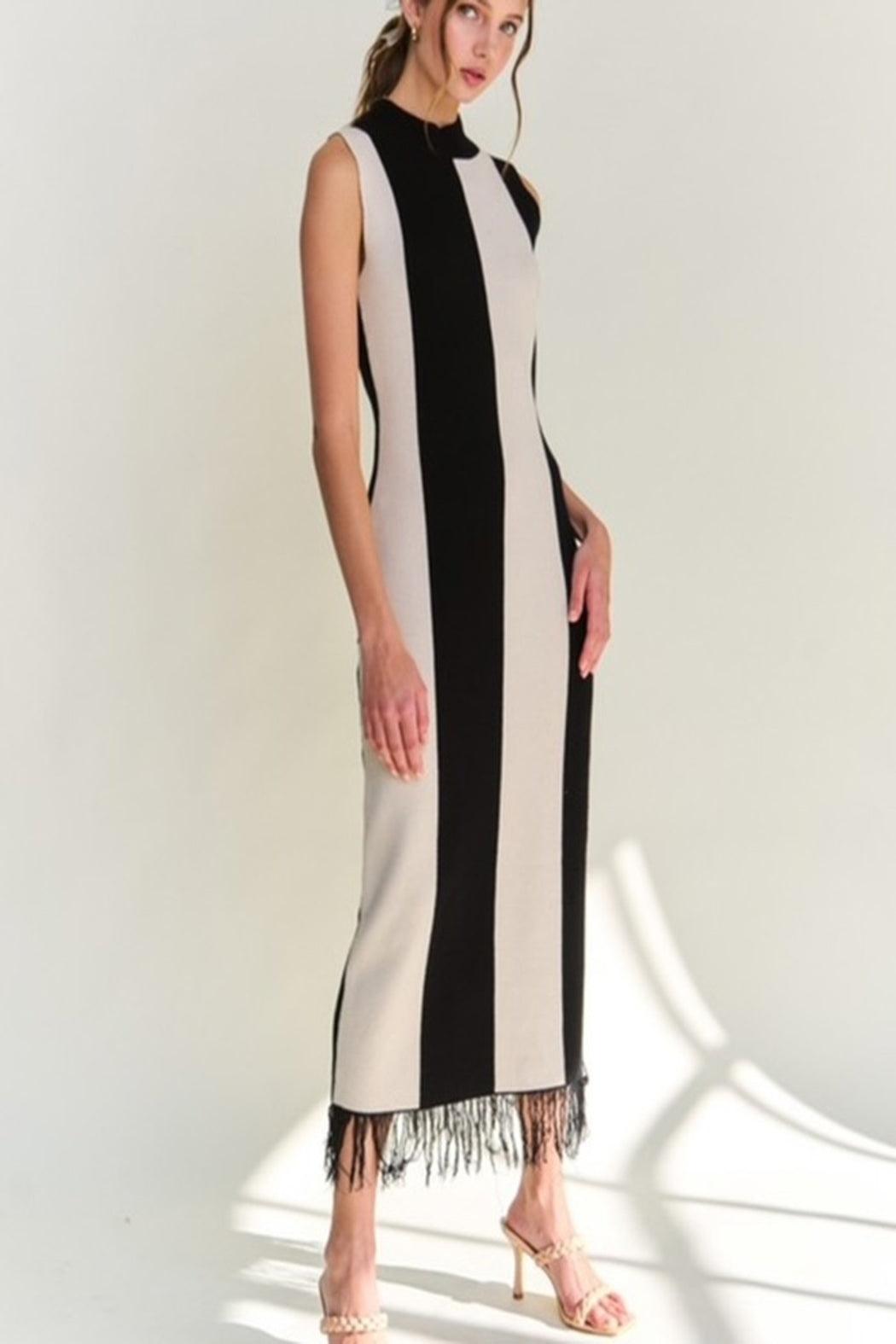 Colorblock Midi Dress Product Image