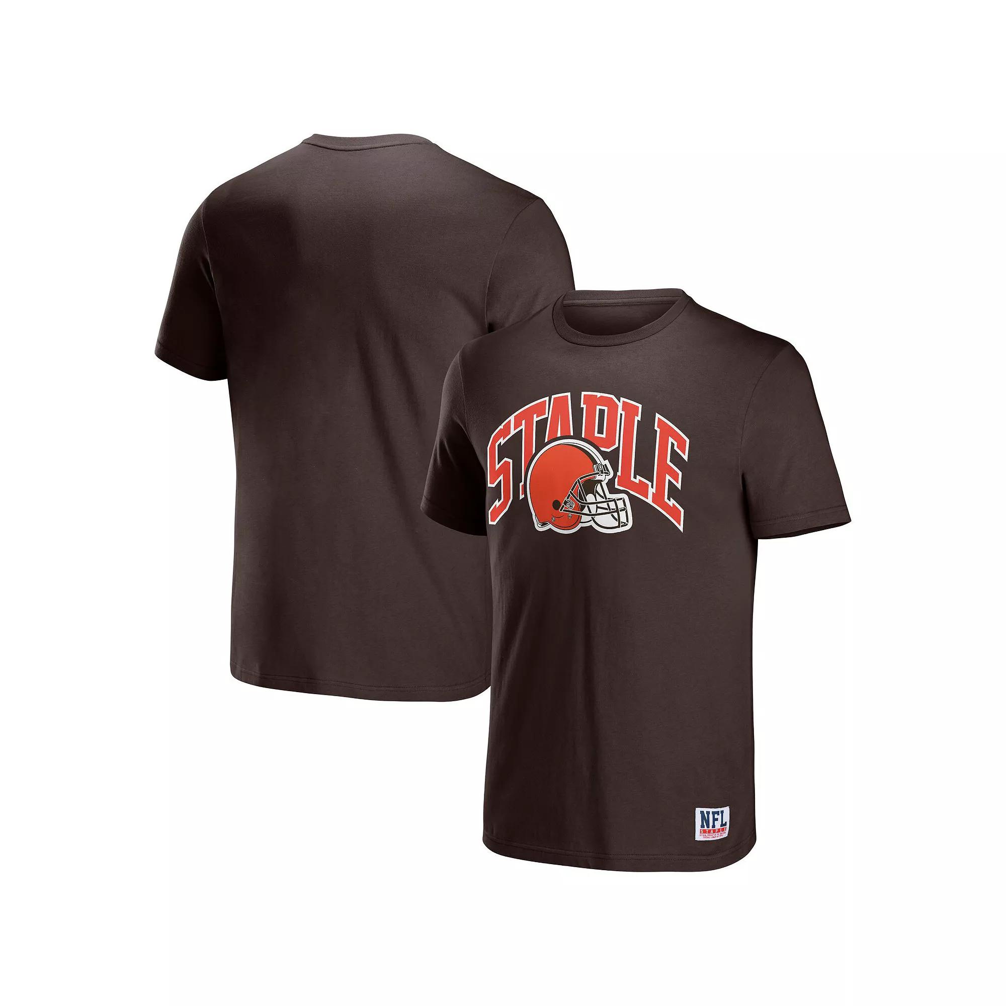 Men's NFL x Staple Brown Cleveland Browns Logo Lockup T-Shirt,  Product Image