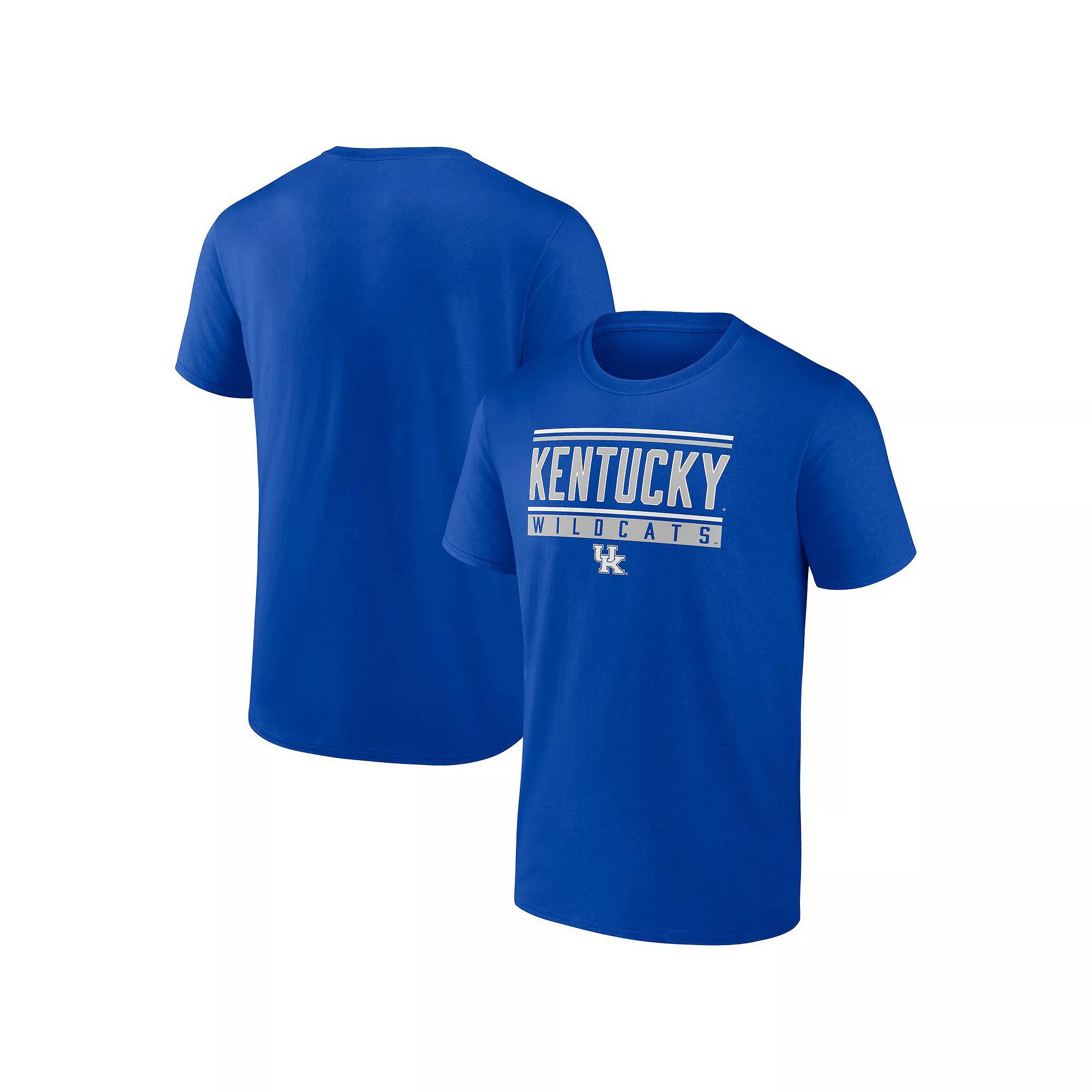 Men's Fanatics Royal Kentucky Wildcats Fundamentals Stripe and Block T-Shirt, Size: Large, Blue Product Image