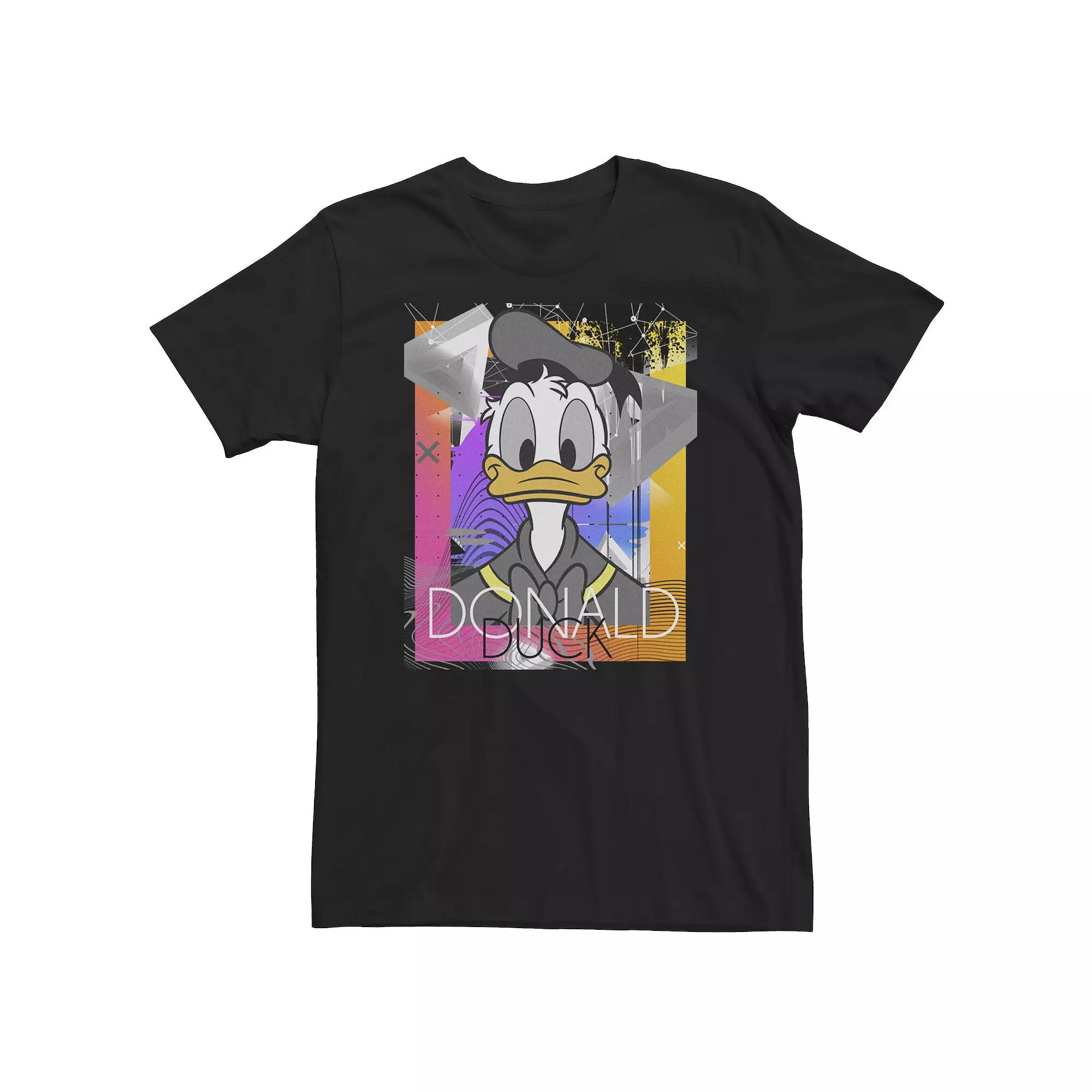 Big & Tall Disney Donald Duck Face Portrait Abstract Background Tee, Men's,  Product Image