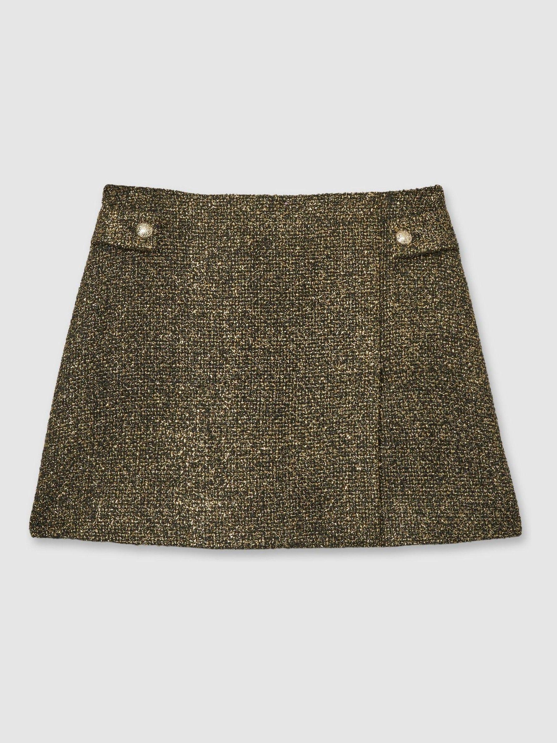 Lamé-Tweed Jacket in Gold Product Image