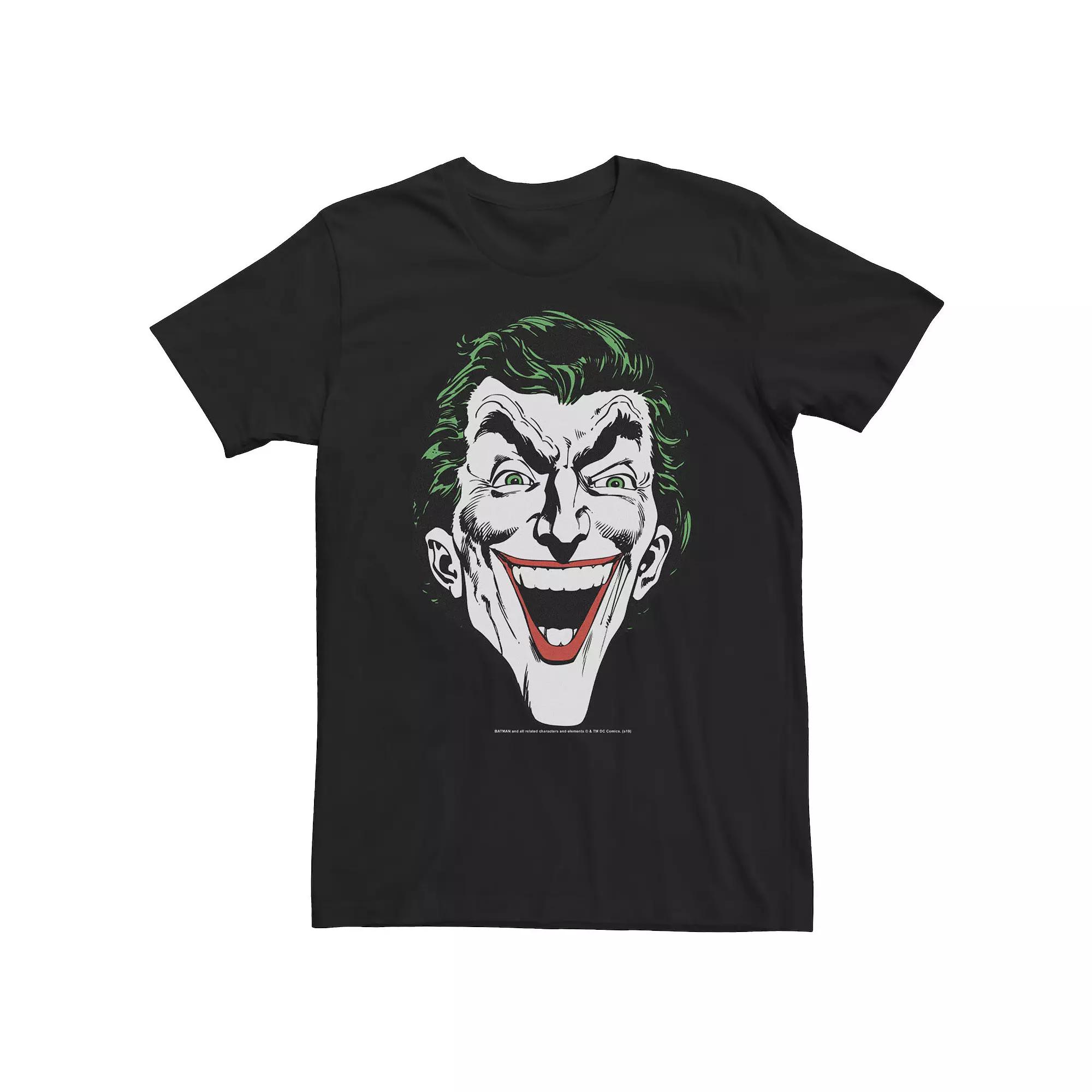 Big & Tall DC Comics Batman Big Joker Tee, Men's, Size: 4XL Tall, Black Product Image