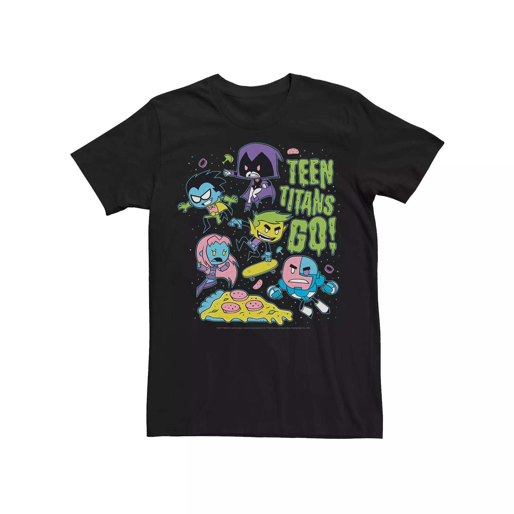 Men's DC Comics Teen Titans Go! Group Shot Neon Portrait Tee,  Product Image