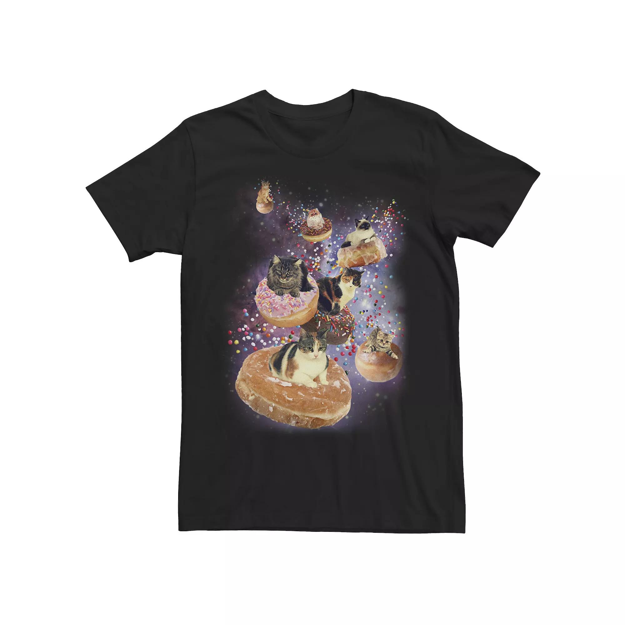 Men's Space Donut Cats Flight Graphic Tee,  Product Image