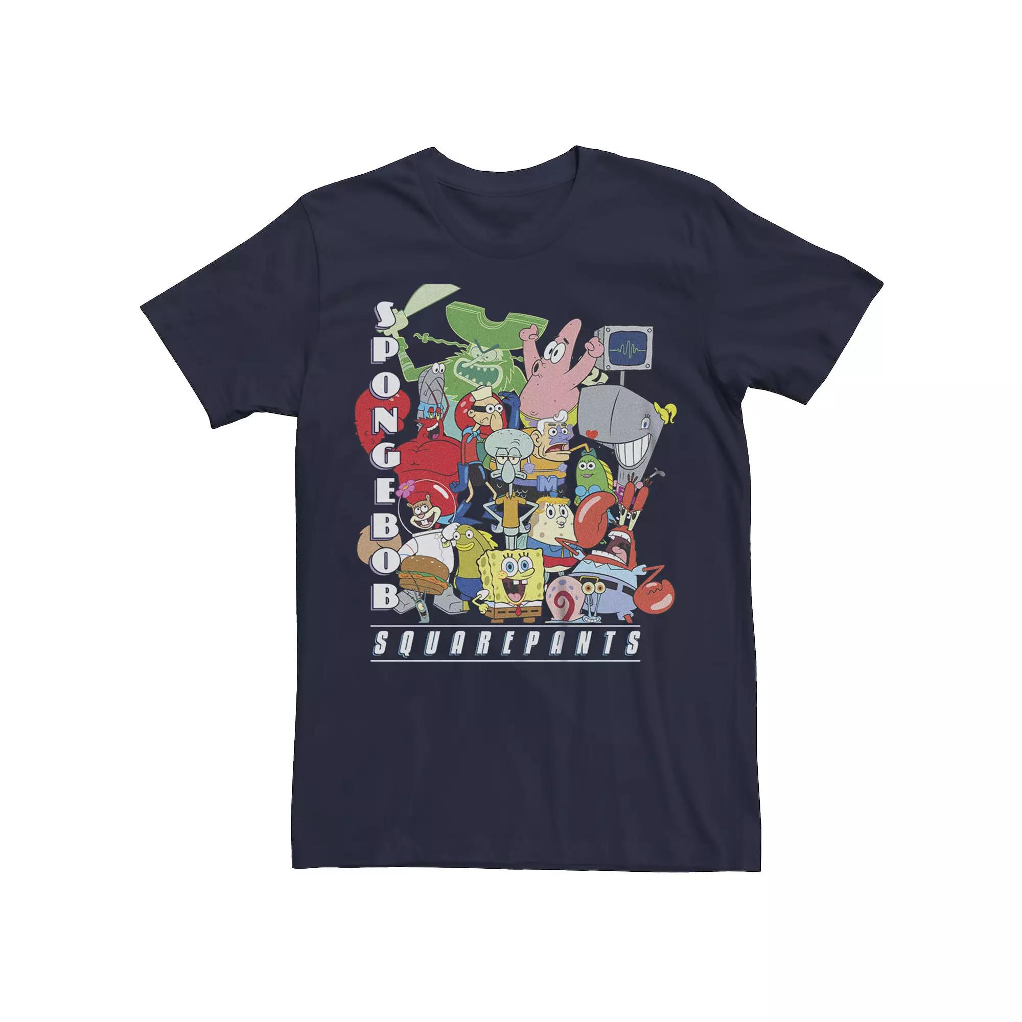 Men's SpongeBob SquarePants Funny Team Graphic Tee,  Product Image