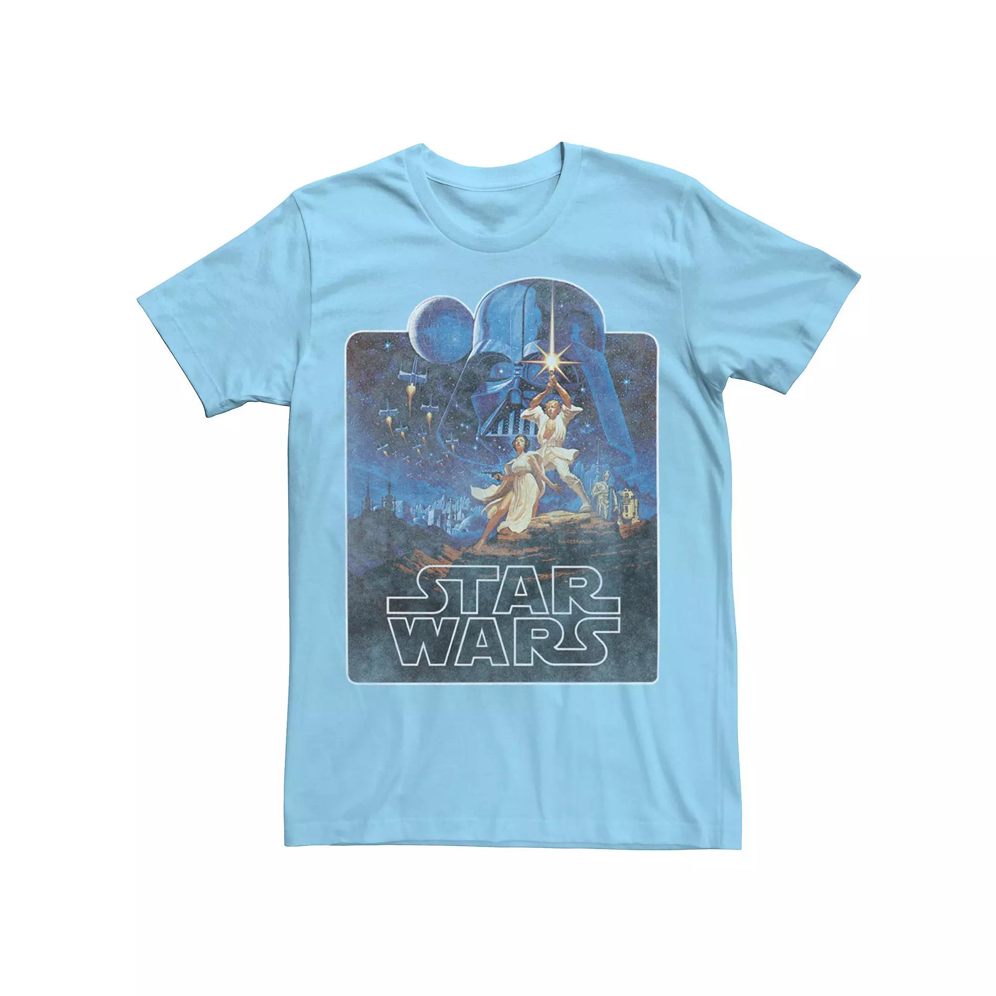 Men's Star Wars Epic Classic New Hope Vintage Poster Badge Tee,  Product Image