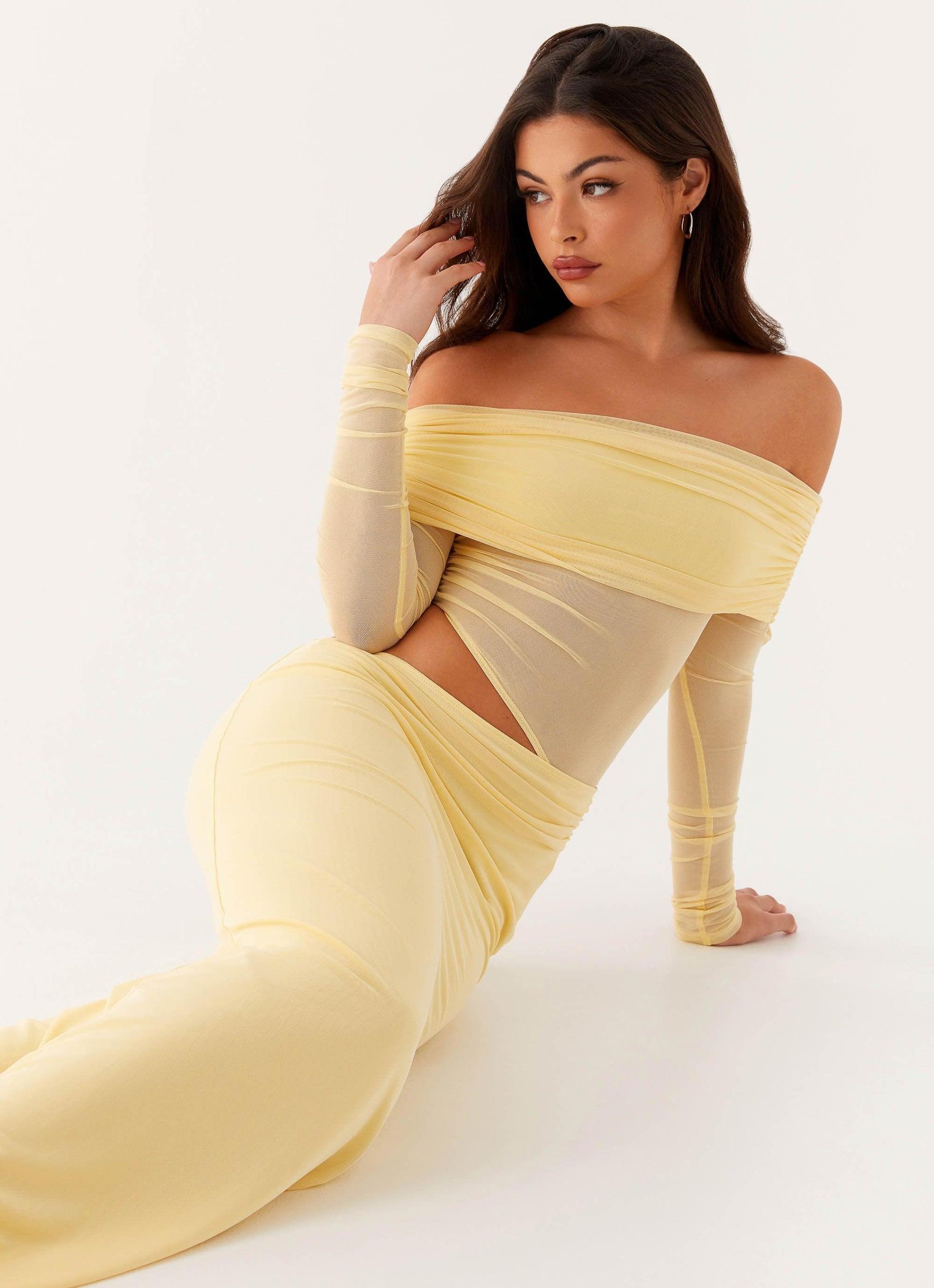 Emery Maxi Dress - Yellow Product Image