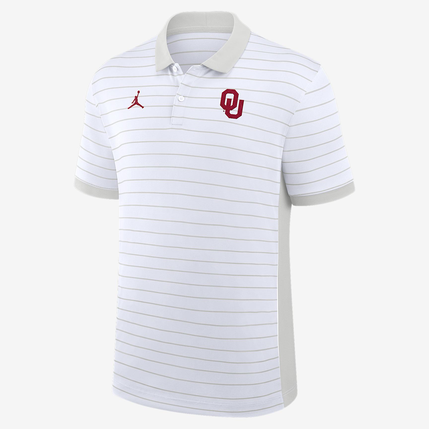 Oklahoma Sideline Victory Stripe Men's Jordan Brand Dri-FIT College Polo Product Image