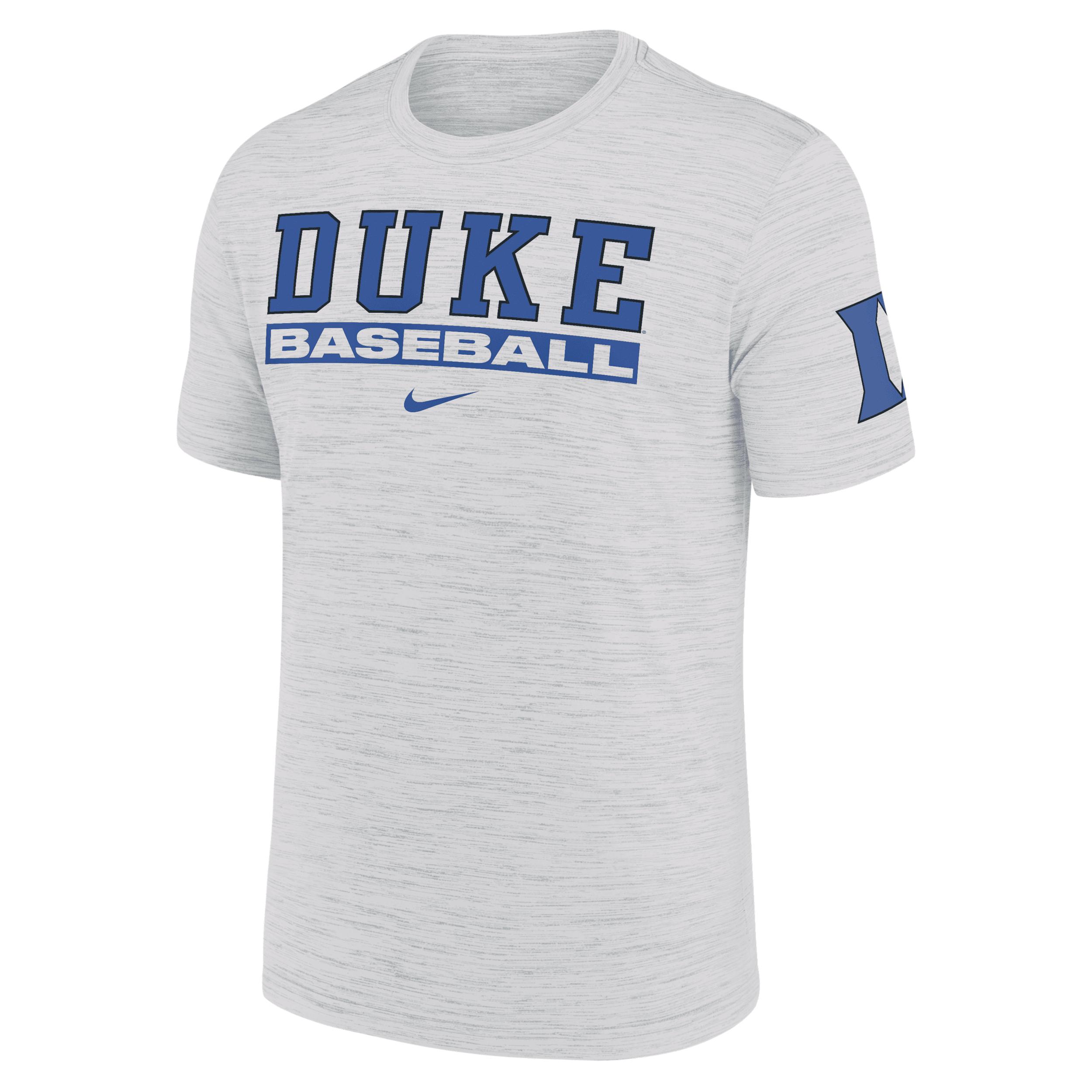 Duke Blue Devils Velocity Baseball Wordmark Stack Nike Men's Dri-FIT College T-Shirt Product Image