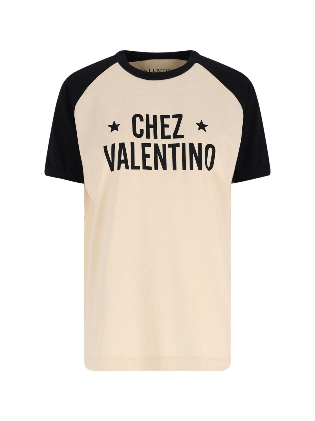 VALENTINO Chez Logo T-shirt In Neutral Product Image