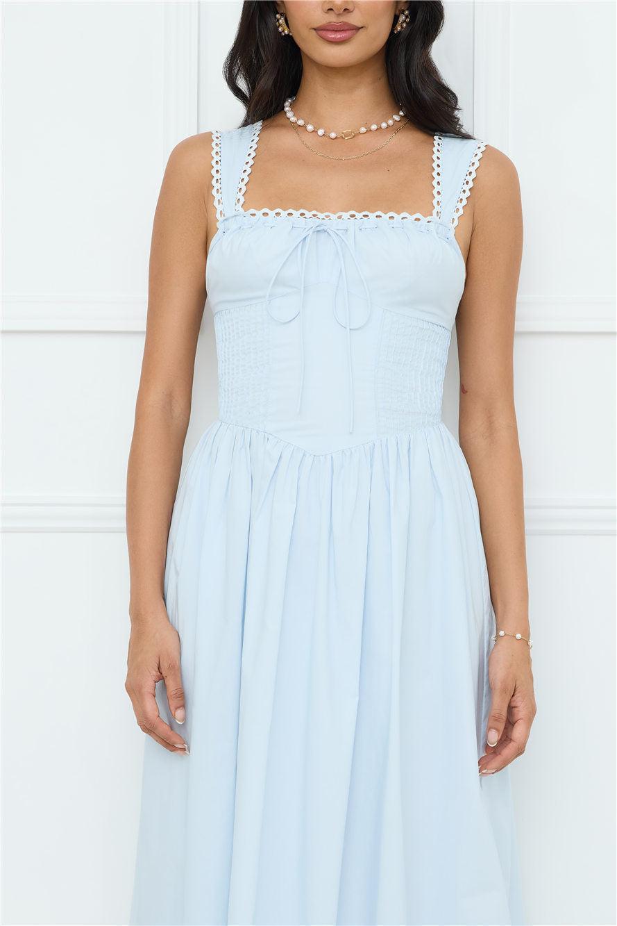 Luxe Serene Midi Dress Blue Product Image