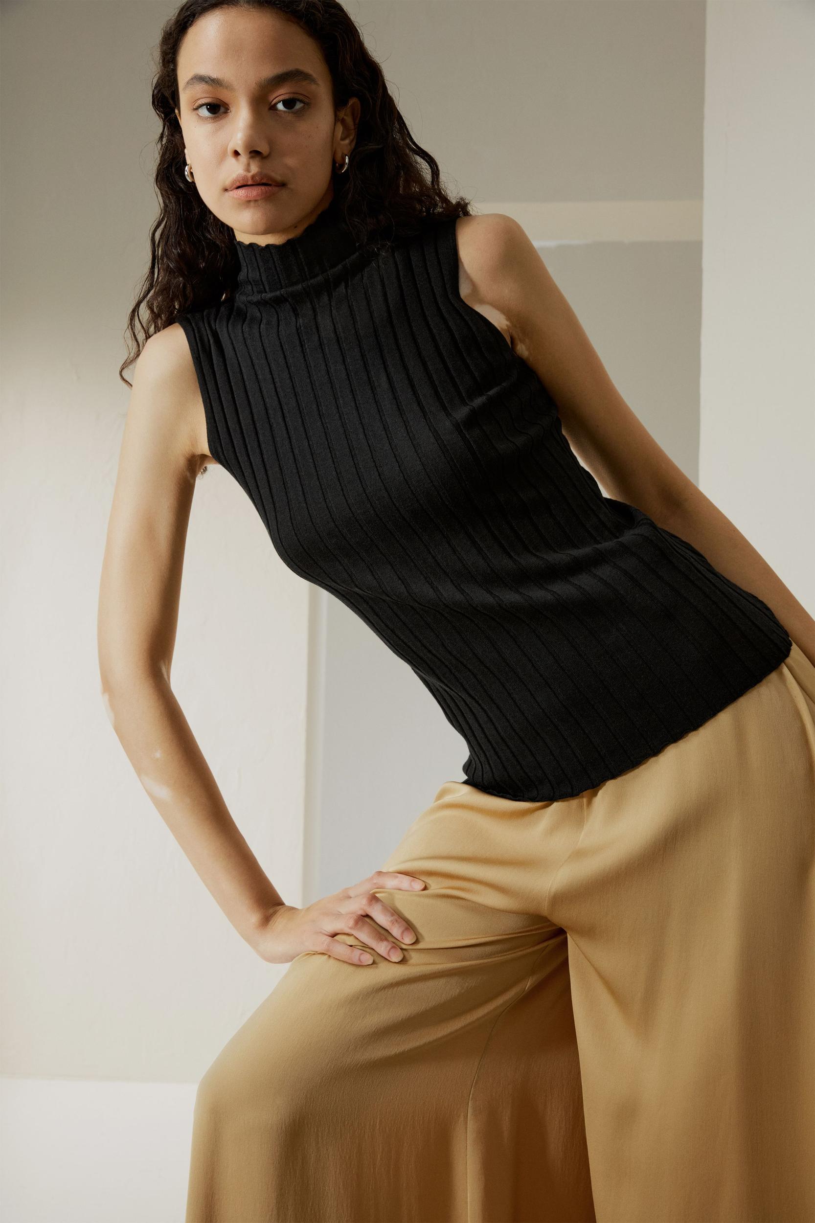 Silk-Cashmere Blend Knit Top Product Image