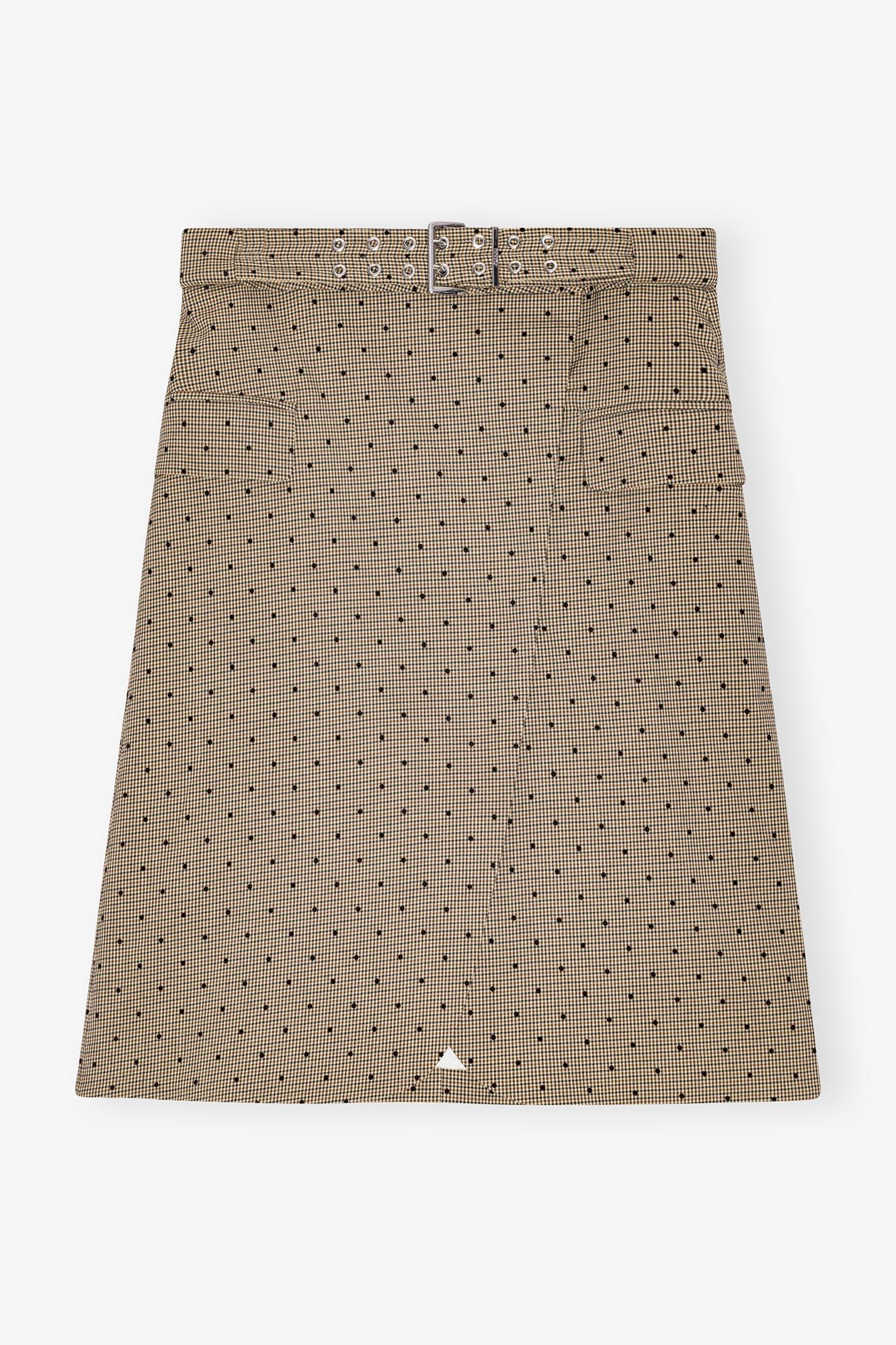 Flock Check Suiting Skirt Product Image