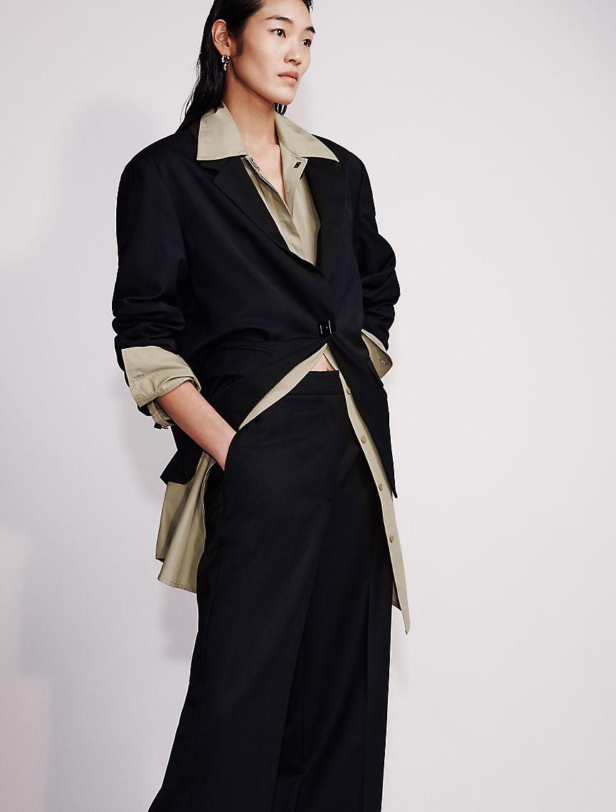 Wool Blend Tailored Pants Product Image