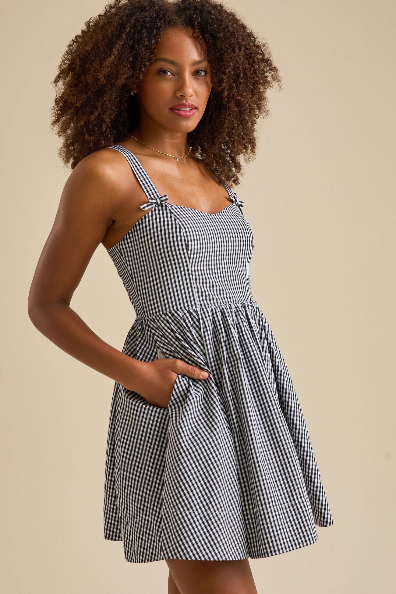 Remi Gingham Mini Dress Product Image