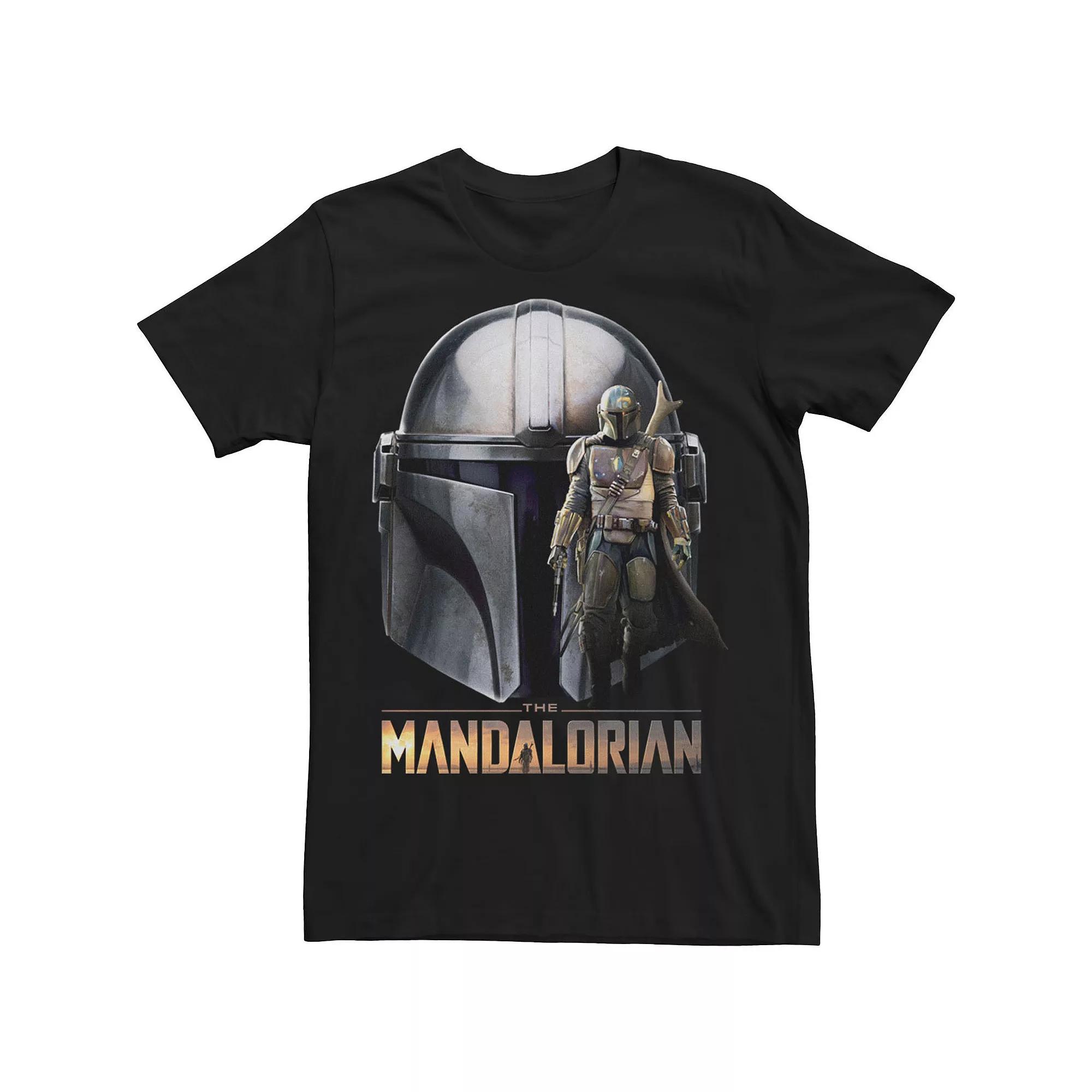 Big & Tall Star Wars The Mandalorian Helmet Portrait Mashup Tee, Men's,  Product Image