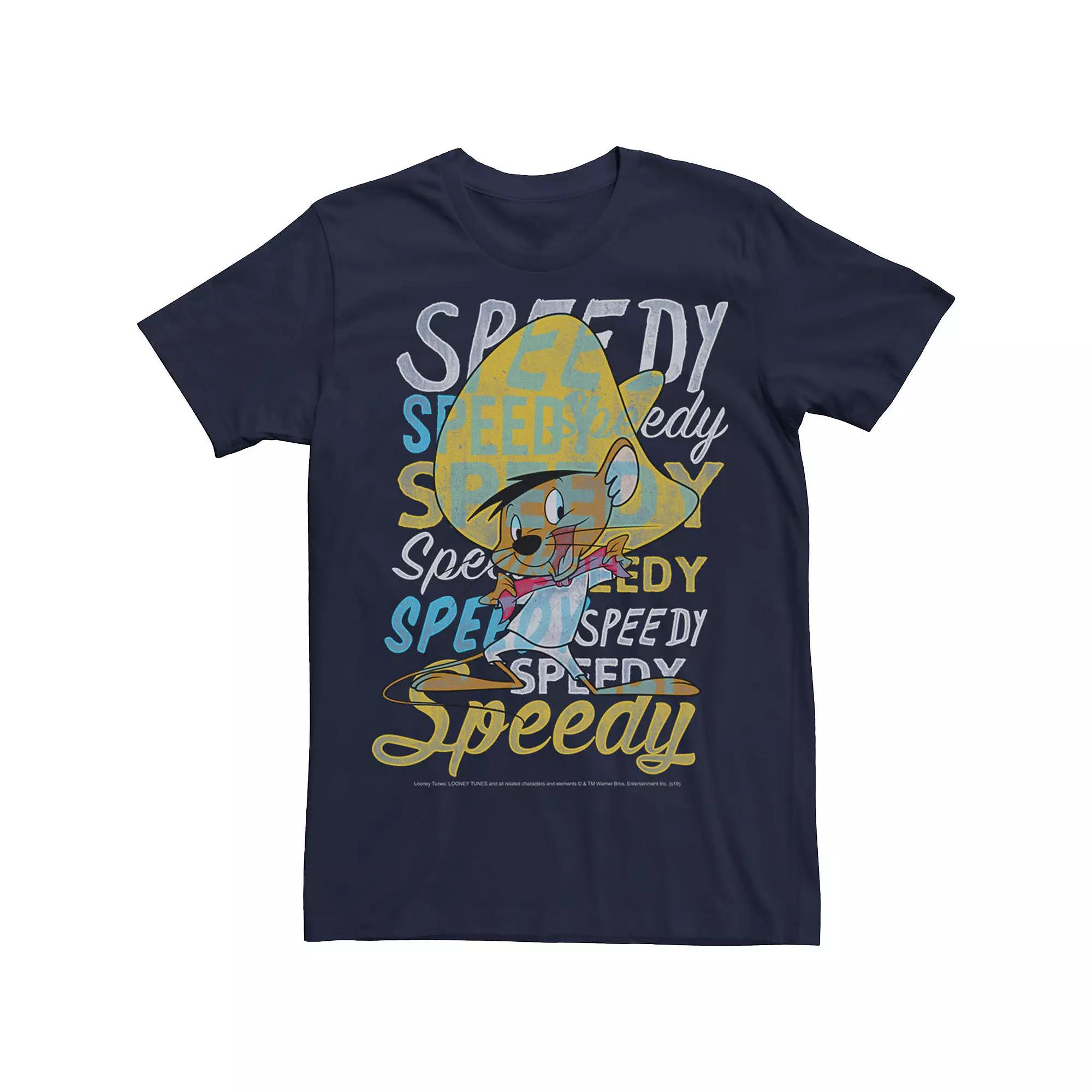 Men's Looney Tunes Speed Gonzales Text Stack Tee,  Product Image