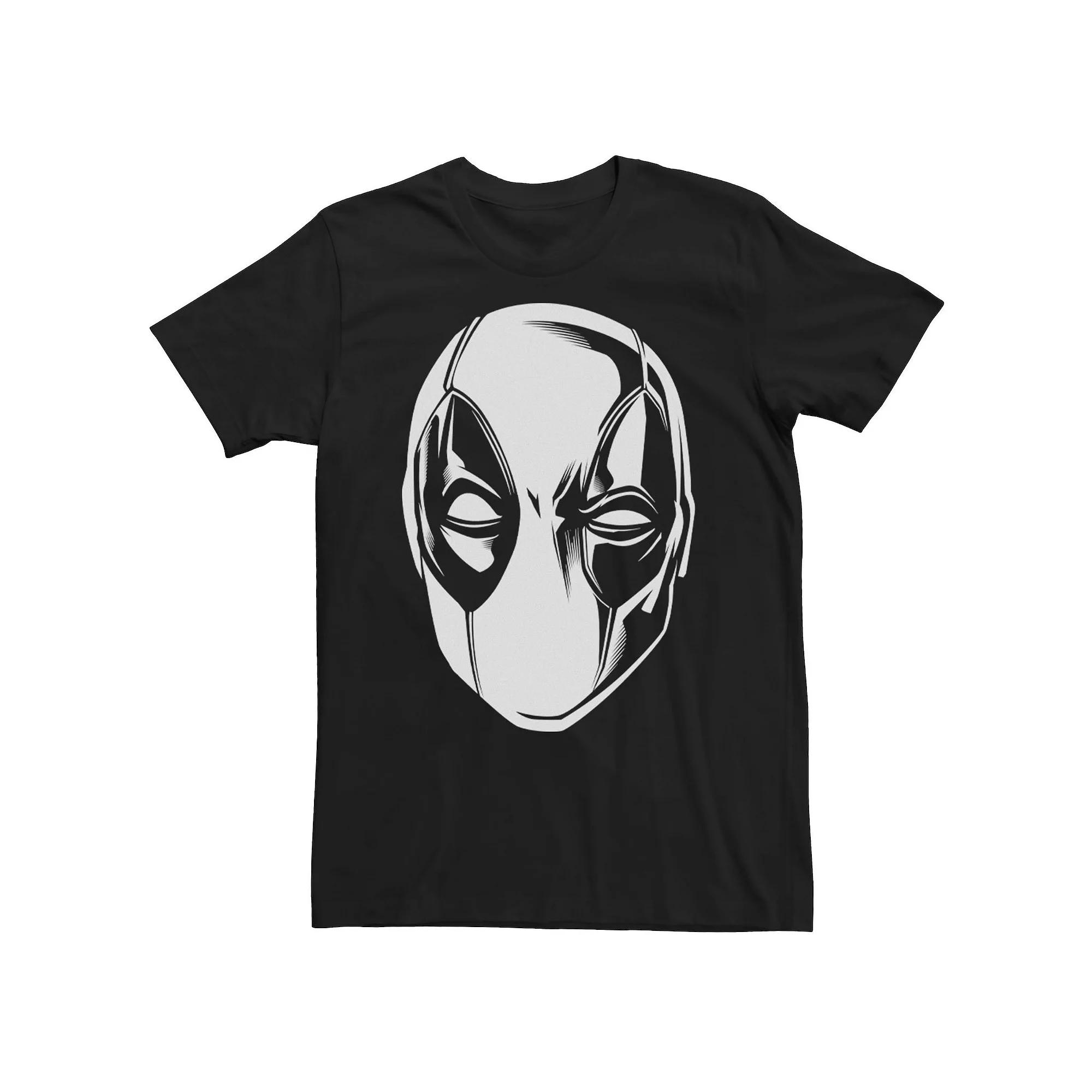 Men's Marvel Deadpool Black And White Mask Tee,  Product Image