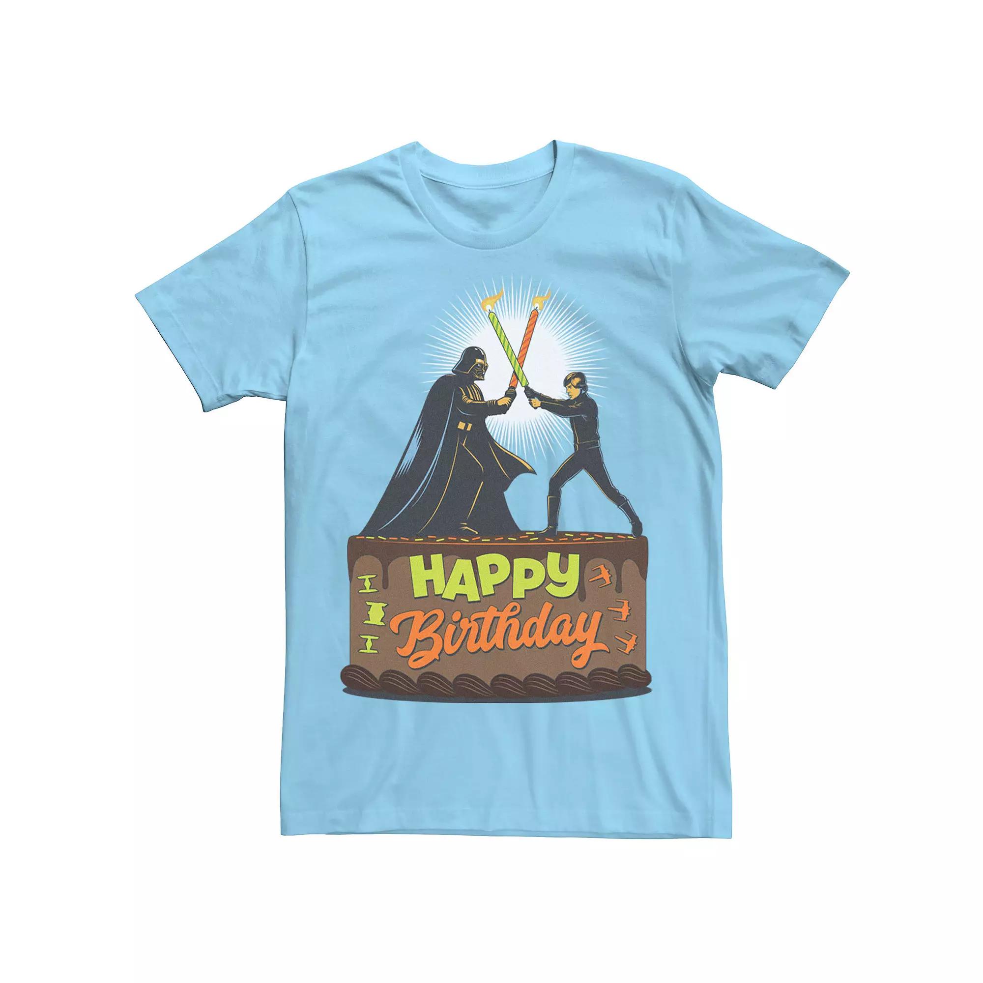 Men's Star Wars Father And Son Birthday Cake Tee, Size: Medium, Light Blue Product Image