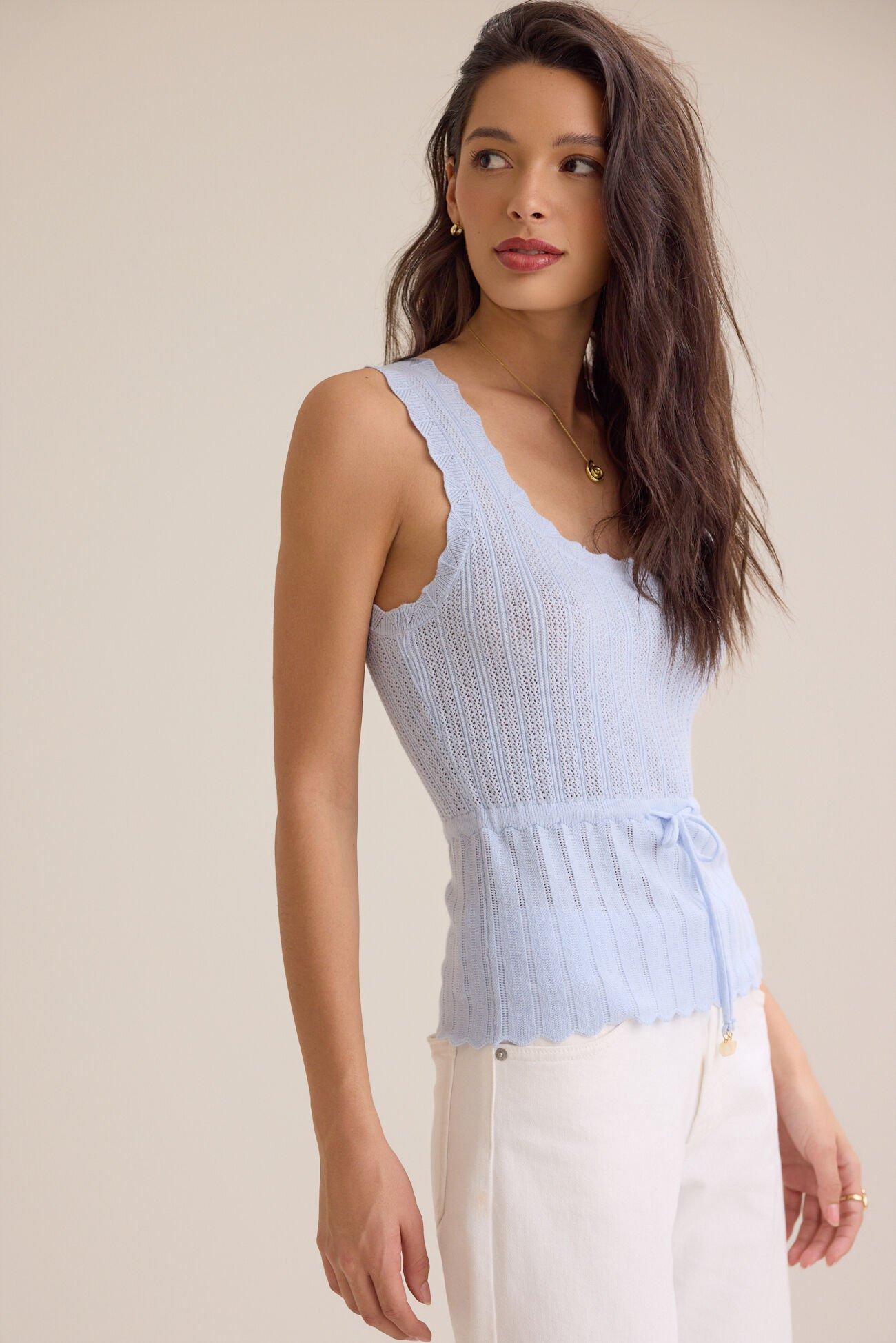 Lila Pointelle Tank Product Image