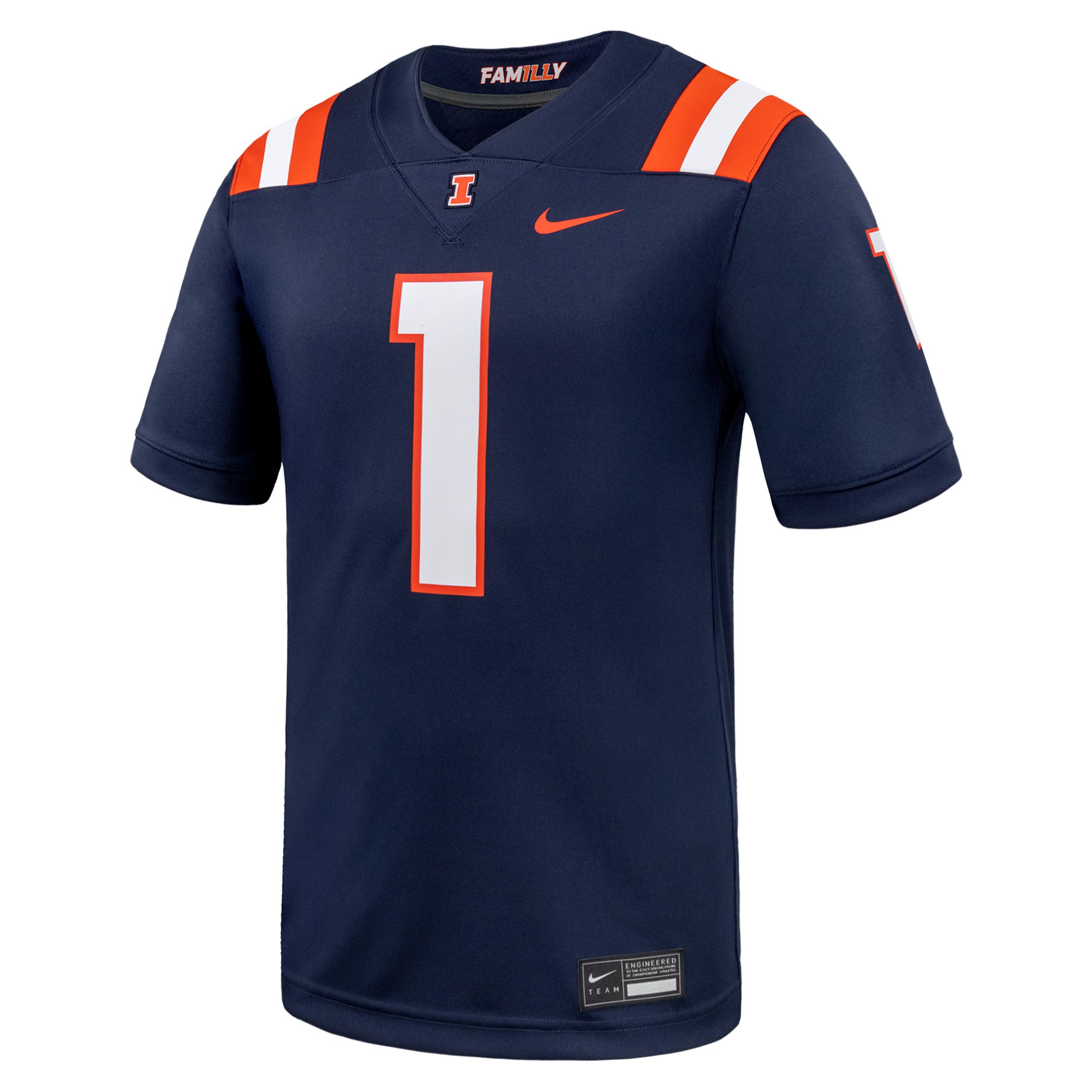 Illinois Nike Mens College Football Replica Jersey | P31811I372-NVY Product Image