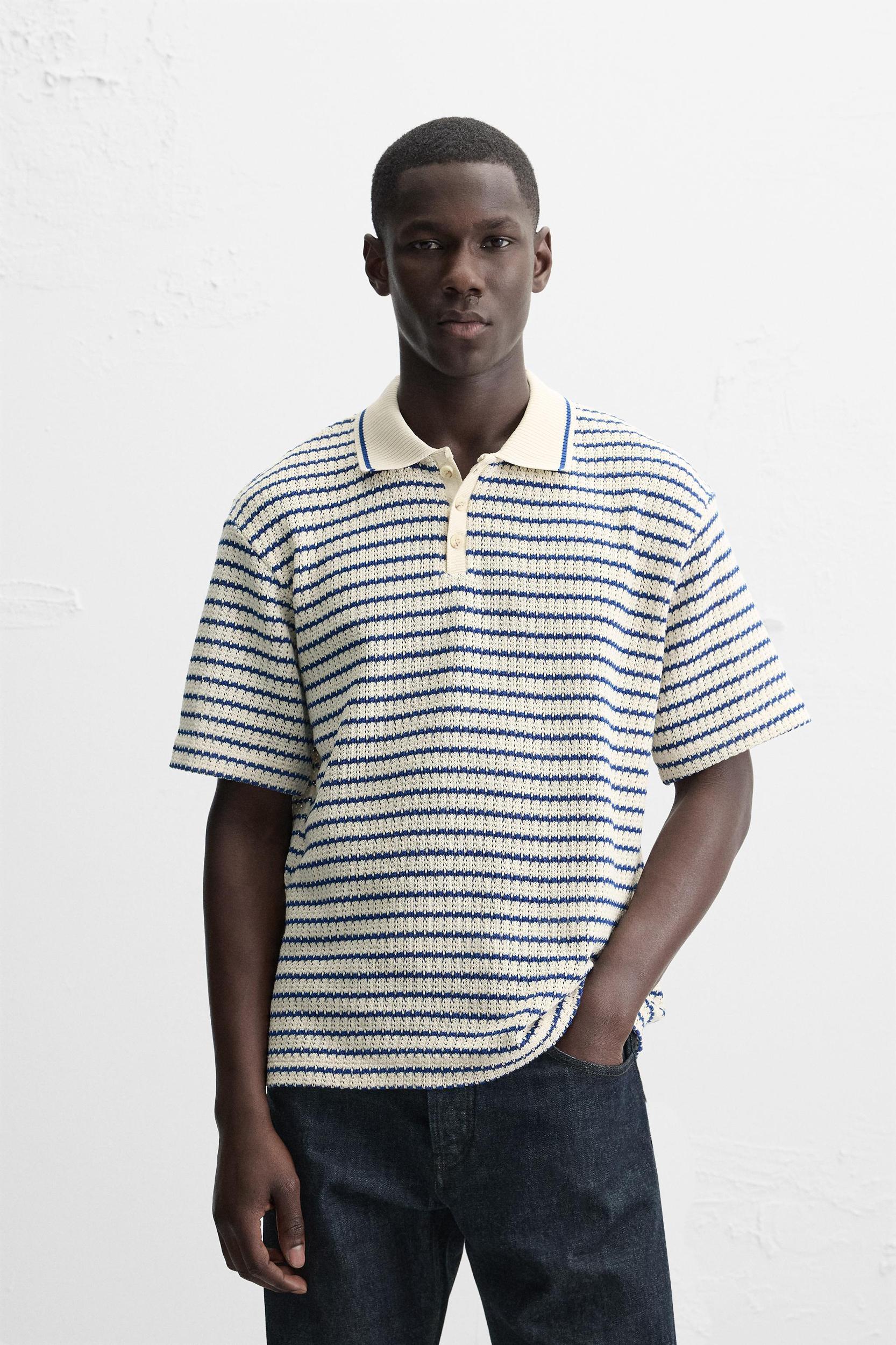STRIPED JACQUARD POLO Product Image