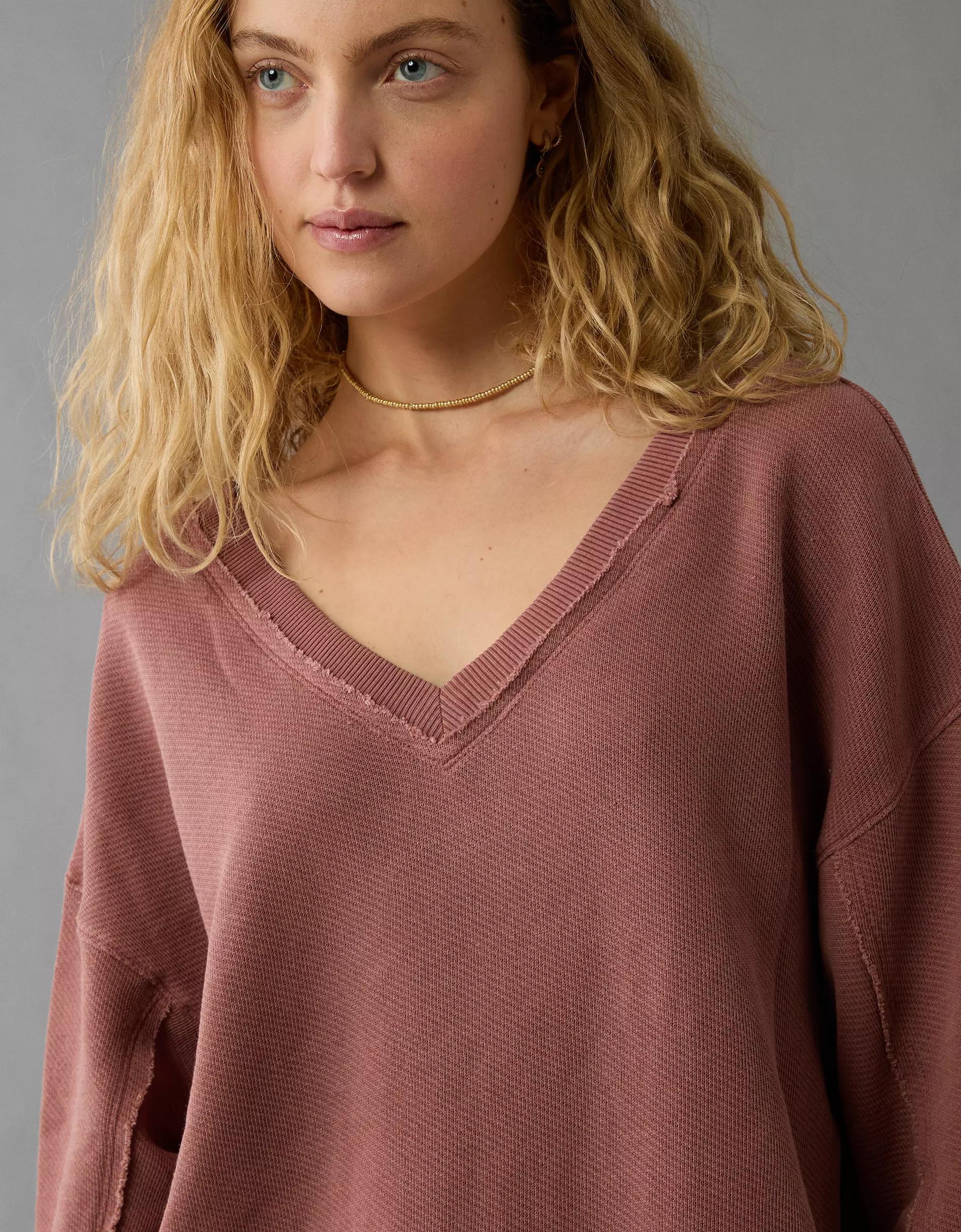 AE Saltwash Double V-Neck Sweatshirt Product Image