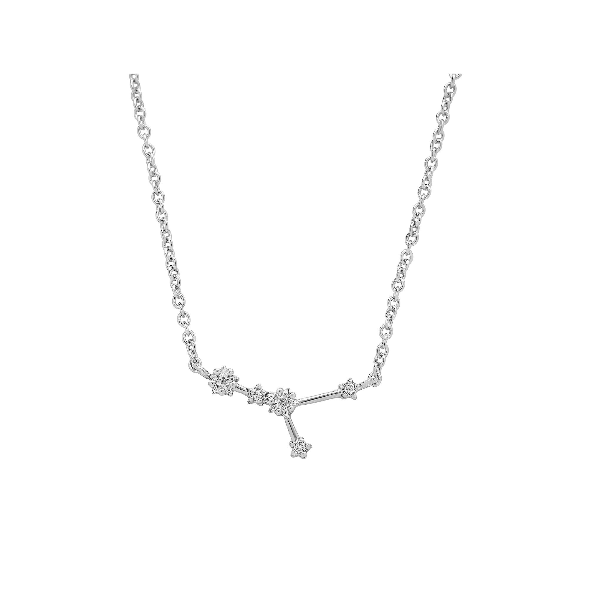 MC Collective Cubic Zirconia Constellation Necklace, Women's, Silver Tone Cancer Product Image