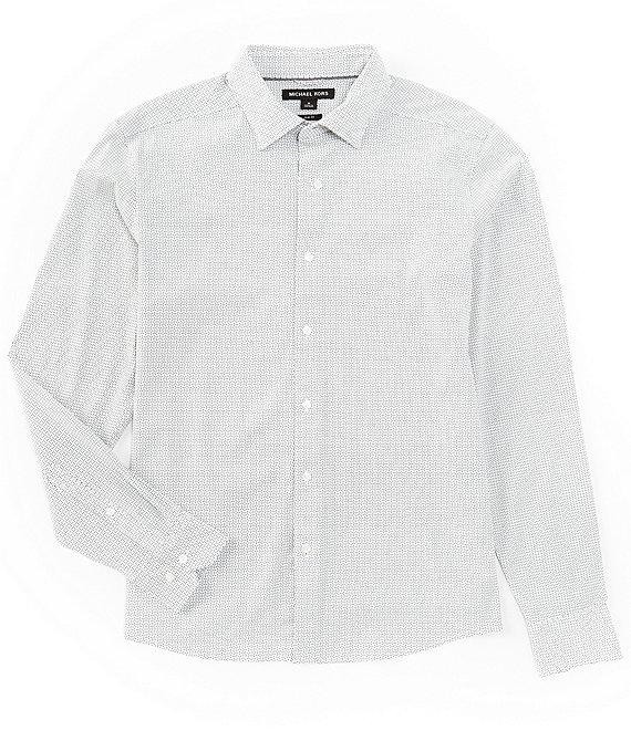 Michael Kors Slim Fit Mosaic Geo Print Long Sleeve Woven Shirt Product Image