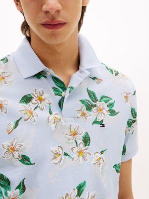 Regular Fit Tropical Floral Print Polo Product Image
