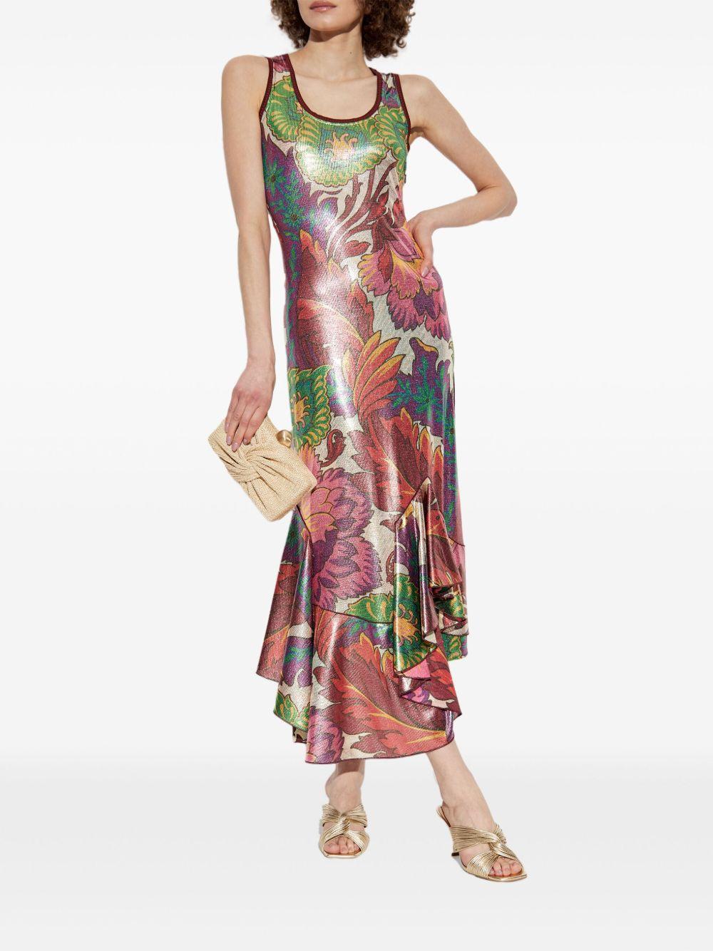 shimmering-finish midi dress Product Image