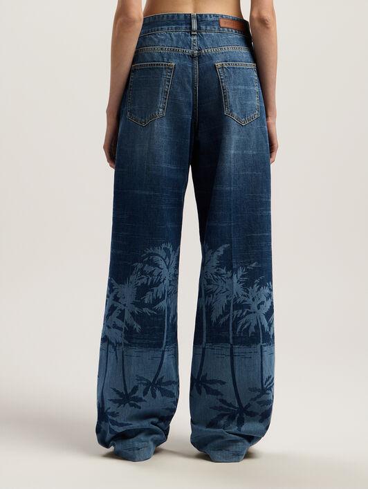 Palms Loose Denim Pants Product Image